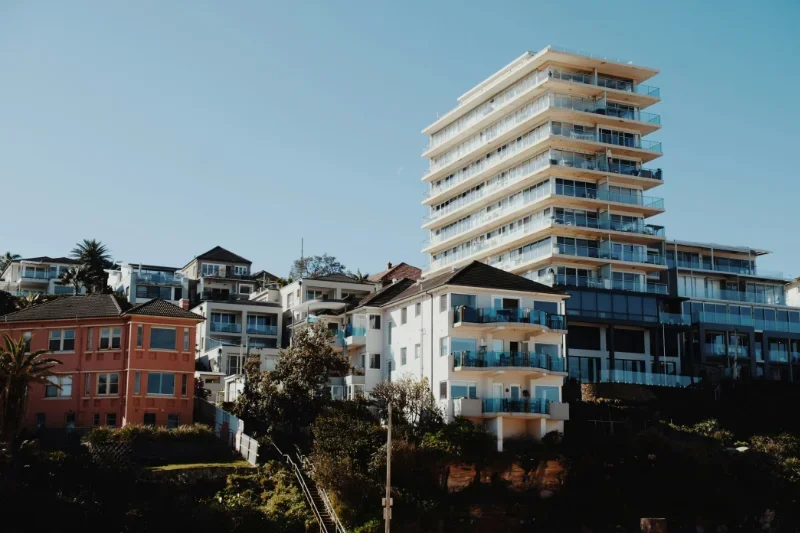 Manly apartement block and houses