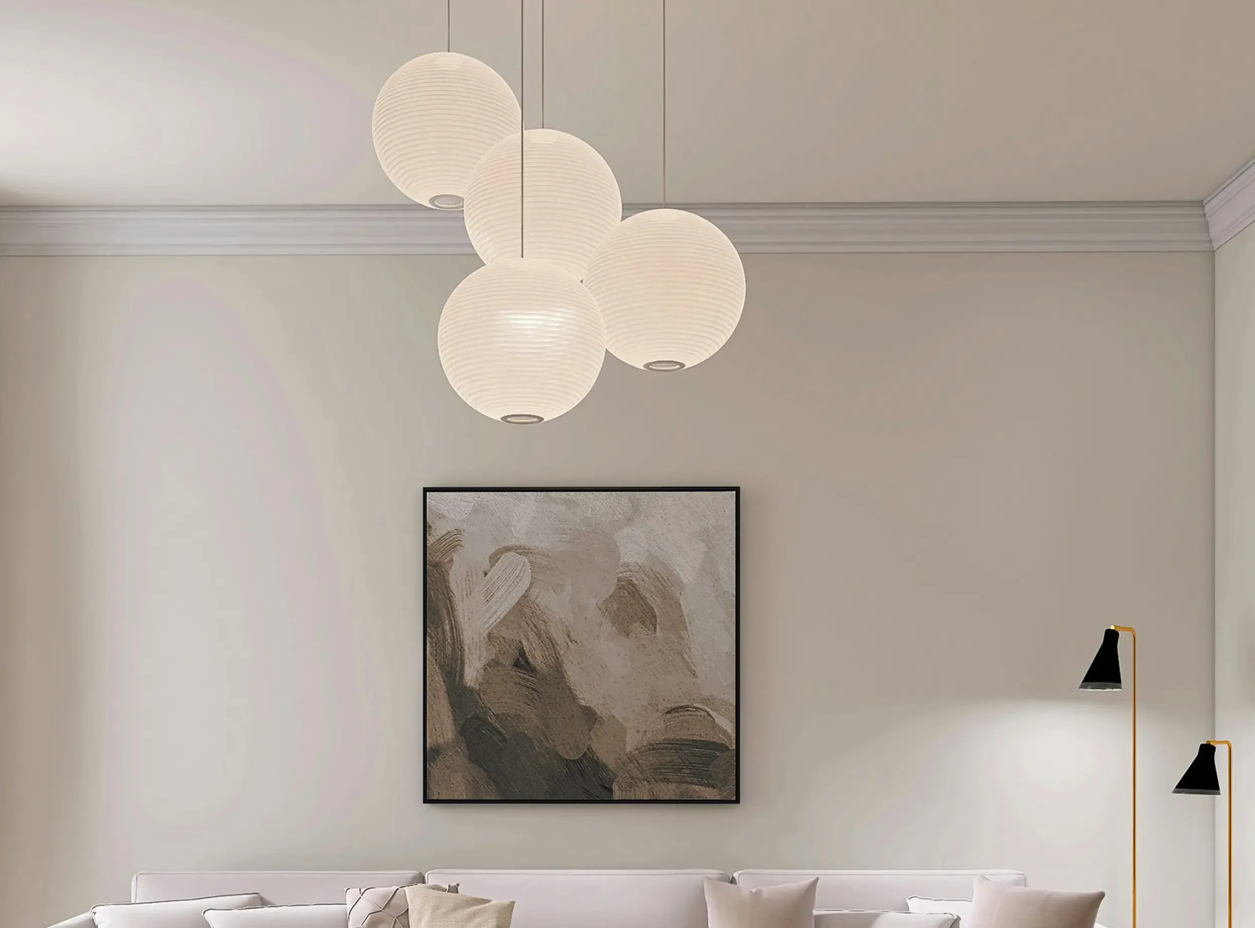 Modern lighting installed in house