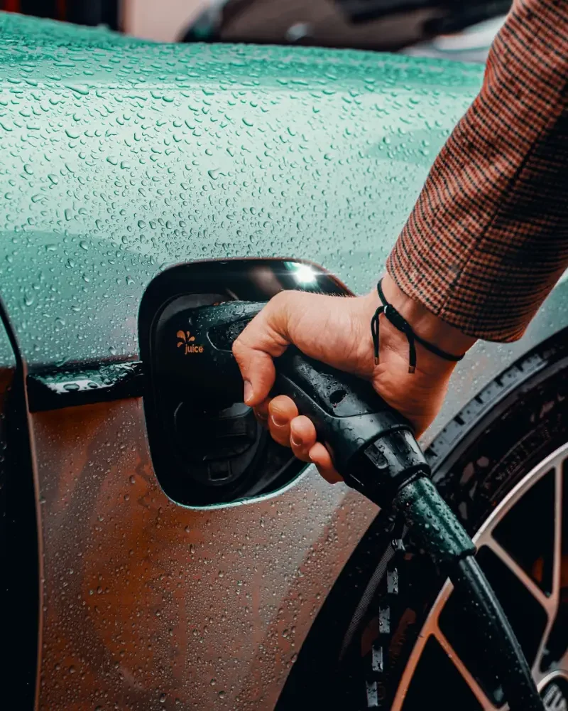 EV being connected to charger in Freshwater home