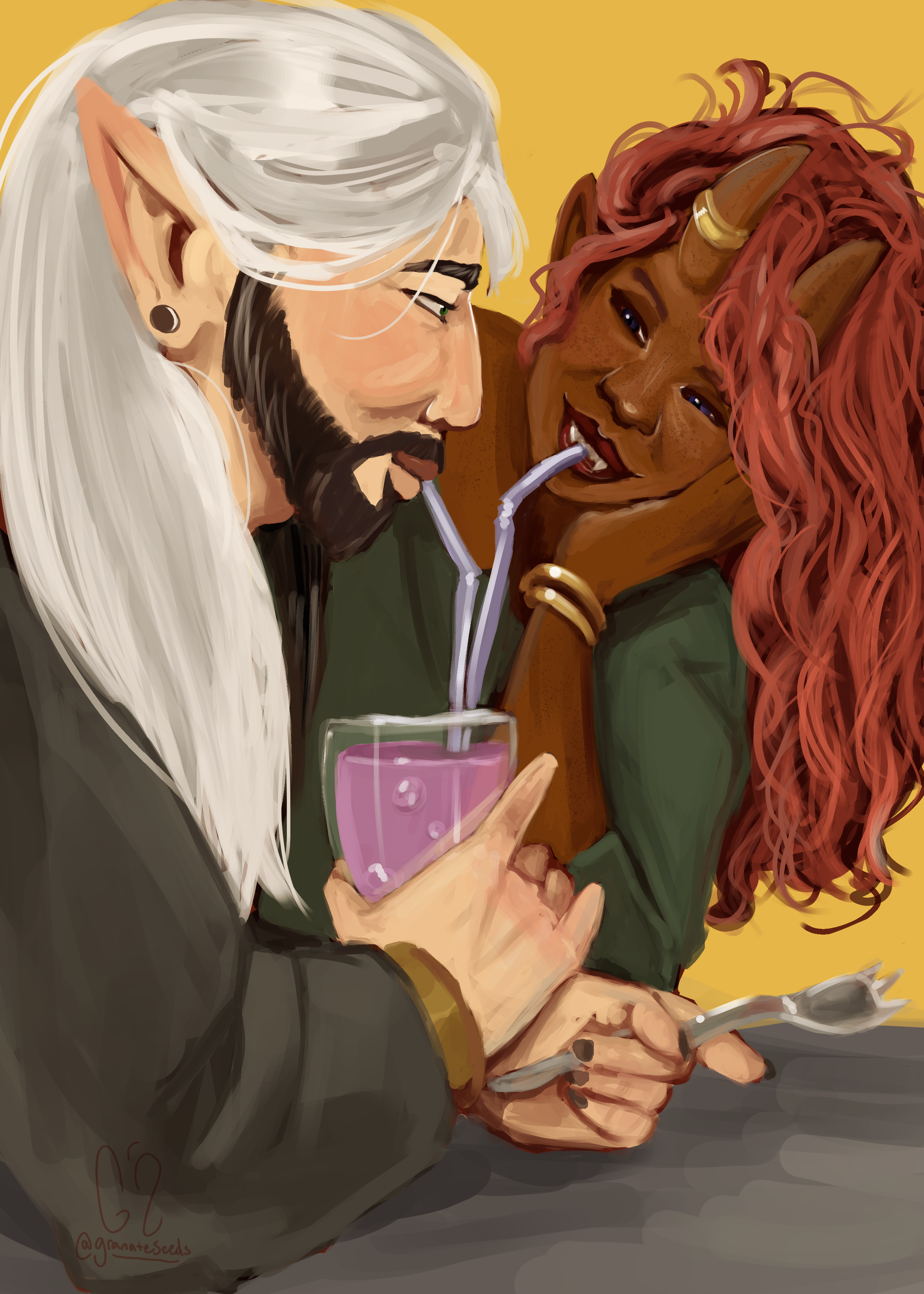 Cute date. 2024, digital painting