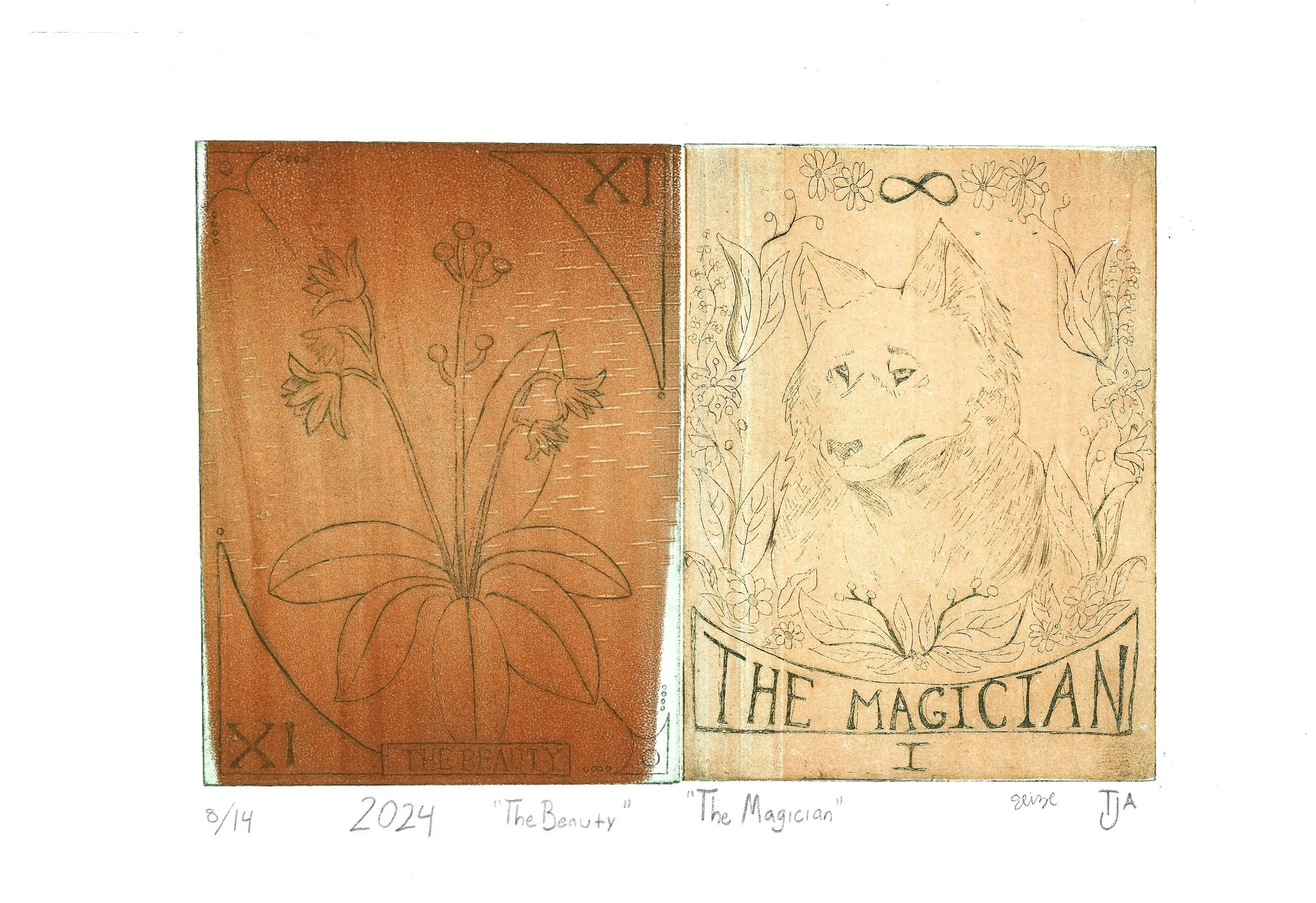 The Magician, 2024. Etching