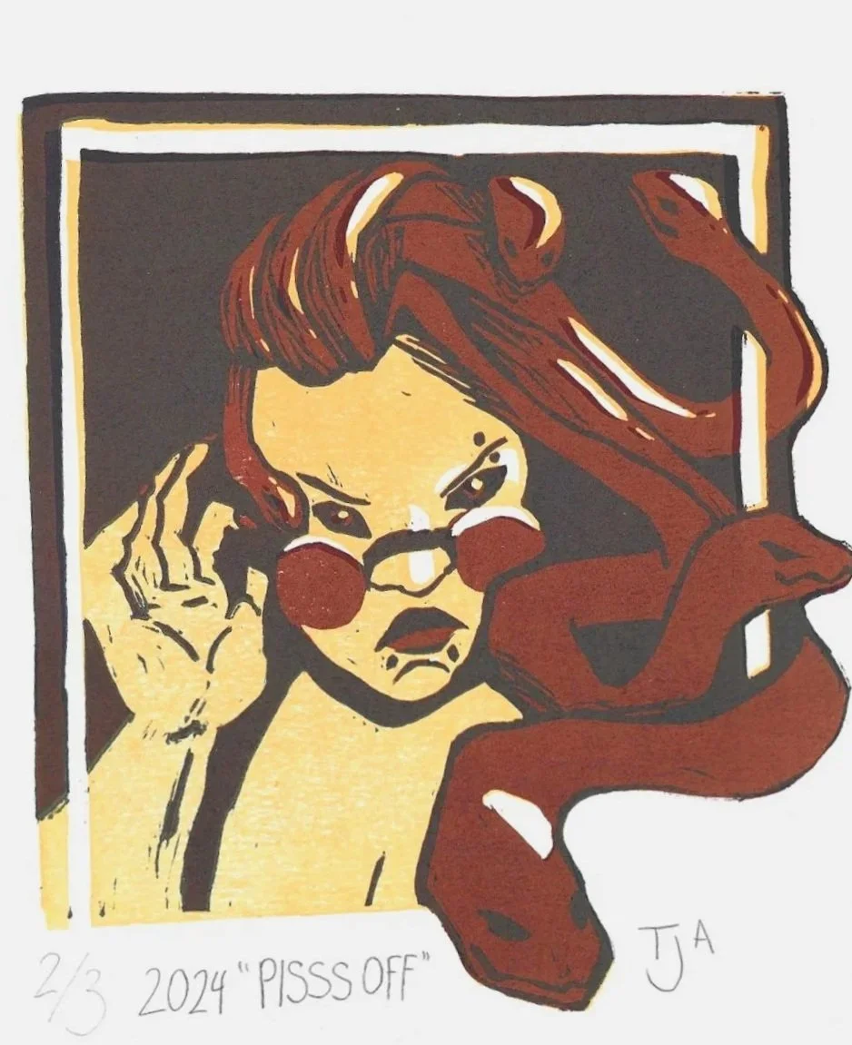 PISSS OFF, 2024. Intaglio print