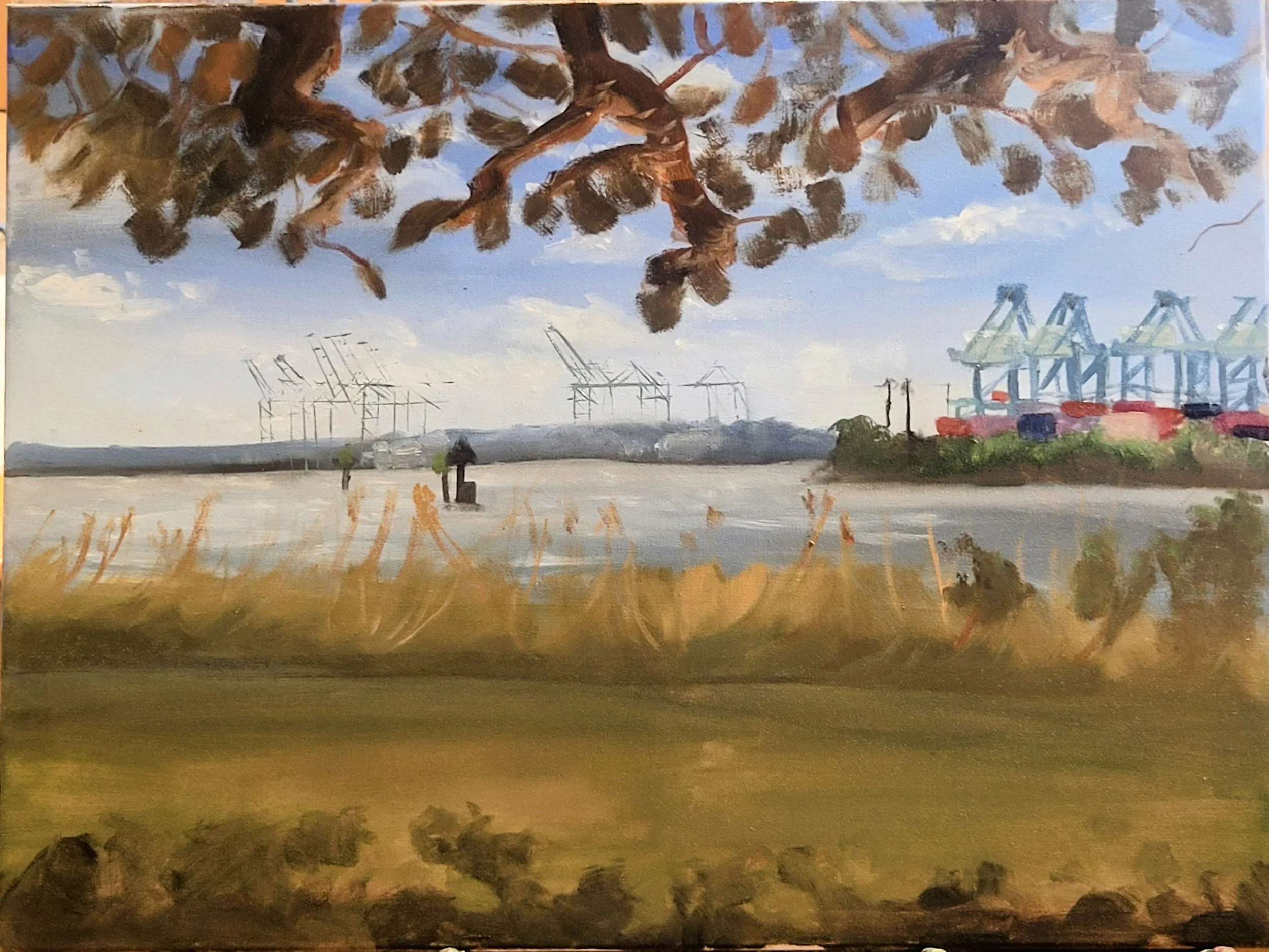 View from the Garden, 2025. Oil on canvas, 18 x 24 in. 