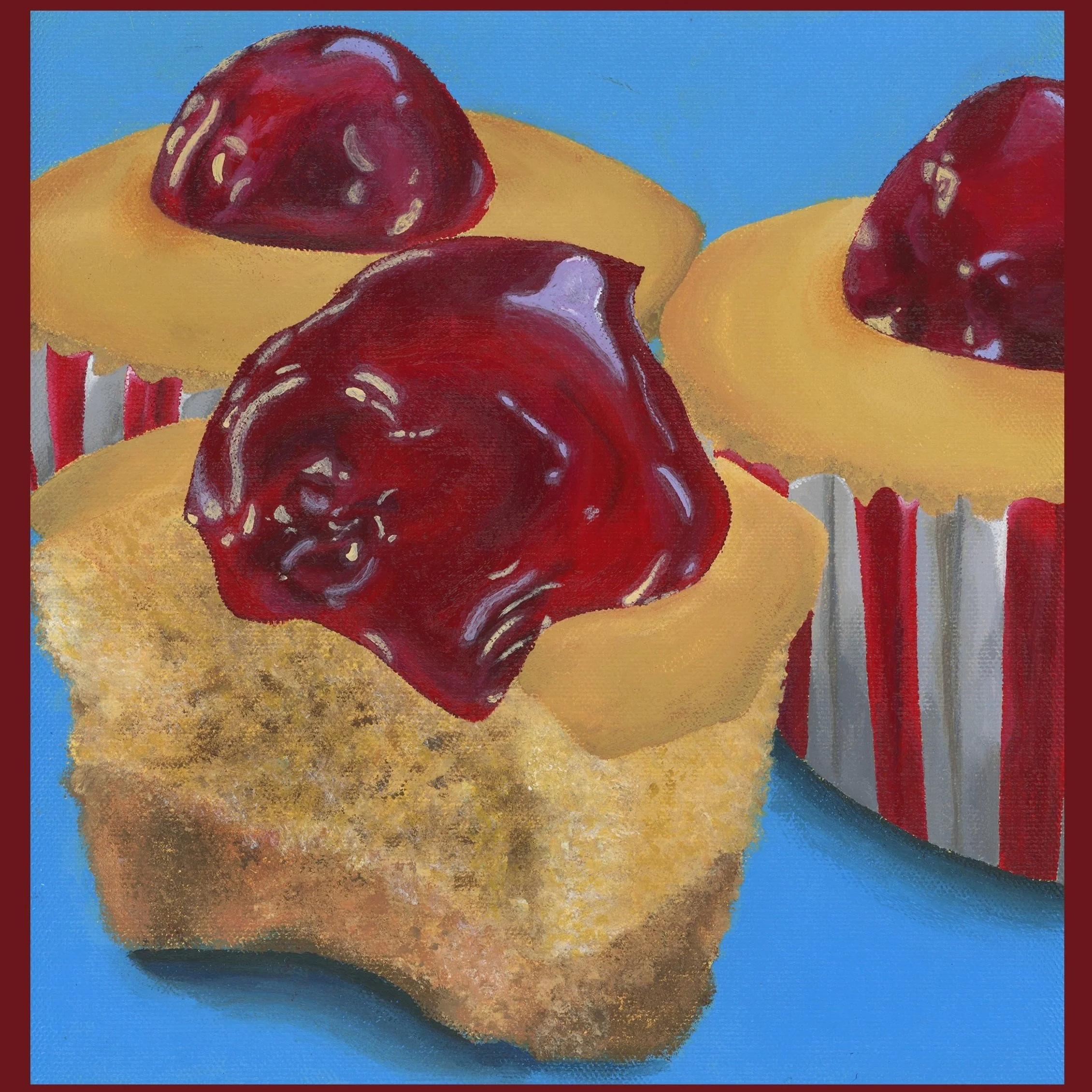Chomp! Acrylic Paint, 12” x 12”, 2019.
