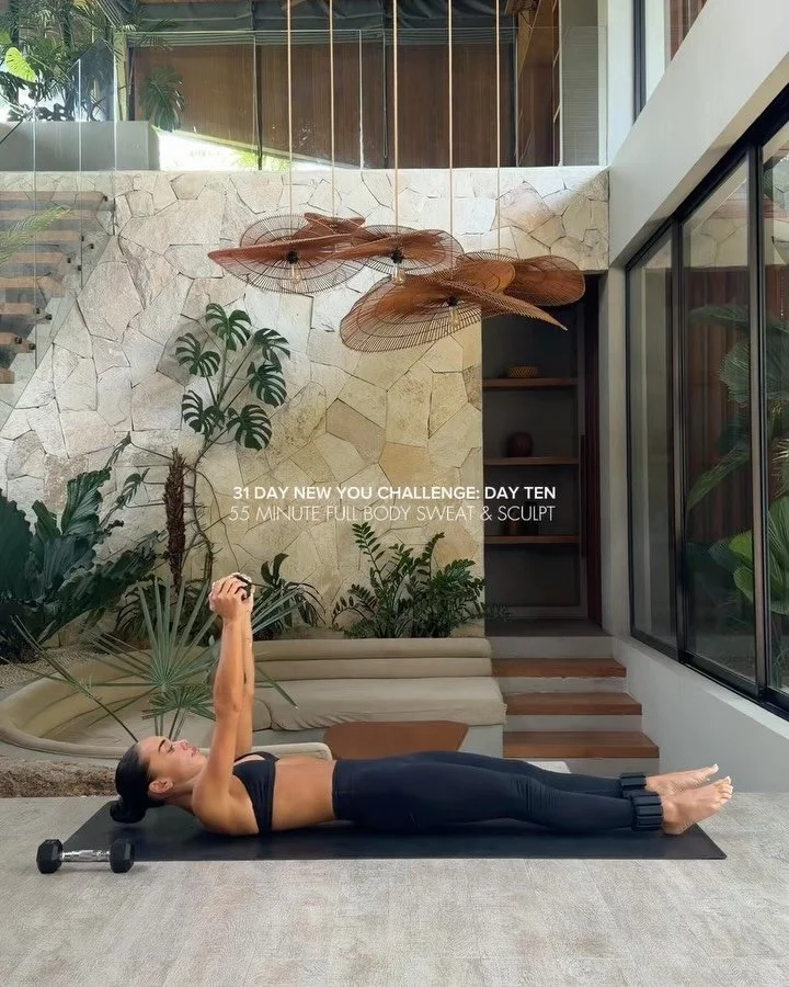 We put the SWEAT in Sweat &amp; Sculpt for Day Ten of our New You Challenge. Think a strong cardio focus, with lots of extended flows, dynamic layers and full body sequences. MWAH 🤌🏽

Full workout &amp; challenge available via the link in our bio. 