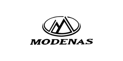 Modenas logo with stylized 'M' inside an oval shape