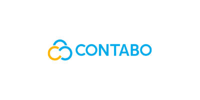 Logos of cloud icon and the word 'CONTABO' in blue