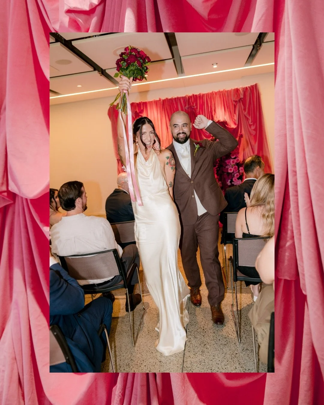Happy Valentines Day Lovers 💌 💘 

Part 1 of Sophie and Louis&rsquo; Wedding day has my heart melting into a pool of sappy love and gooey joy. 

@lazyloverscelebrancy created the most beautiful Valentines ceremony in the heart of Marrickville this w