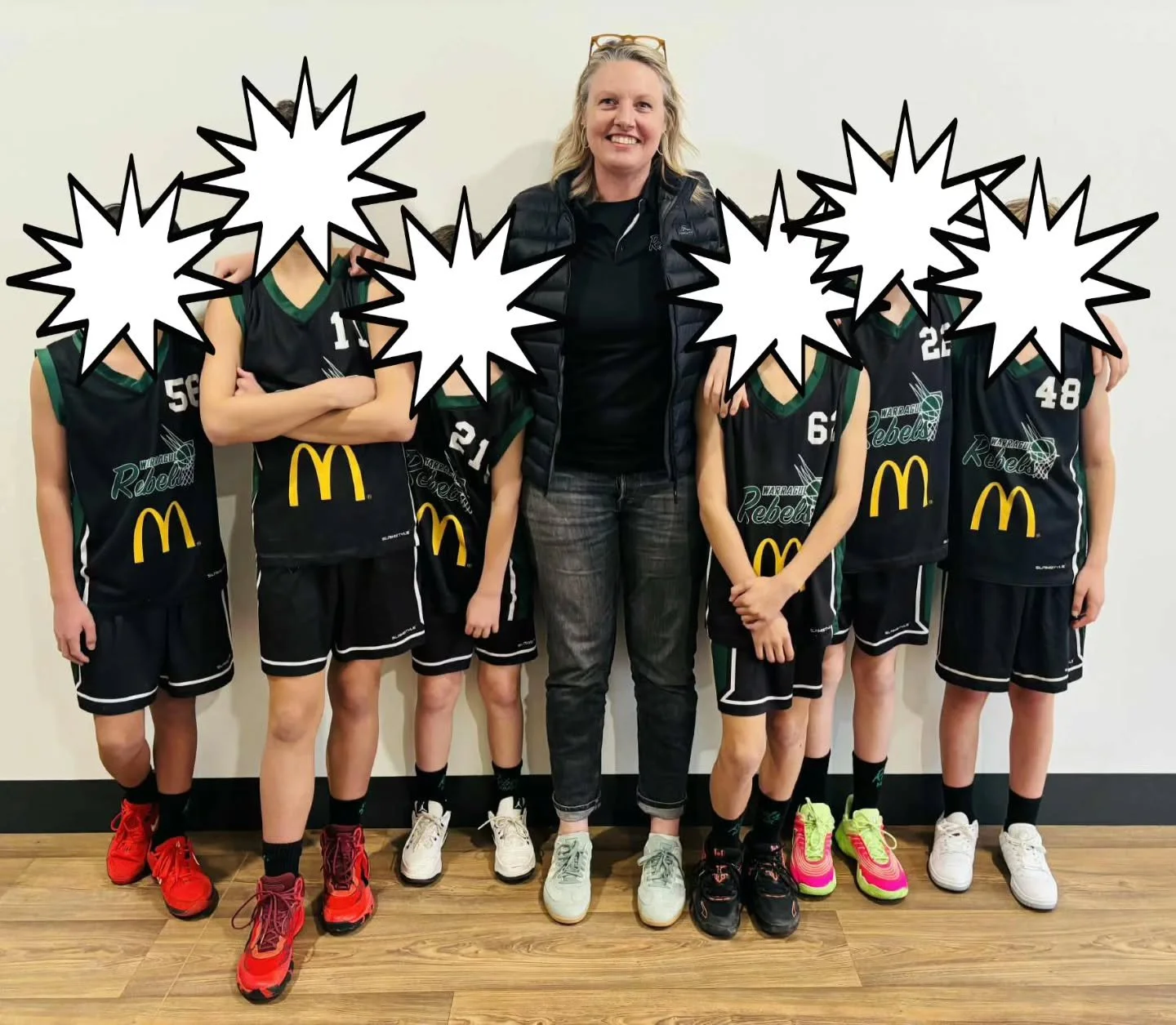 Warning - this post is 100% not art related! 

I bet you didn't know that I coach a team of Under 14 basketball superstars?! 

Well, I do. 

We have one more game until we finish the season. It's the Grand Final.  I'm a bit nervous about it, too.

Wh