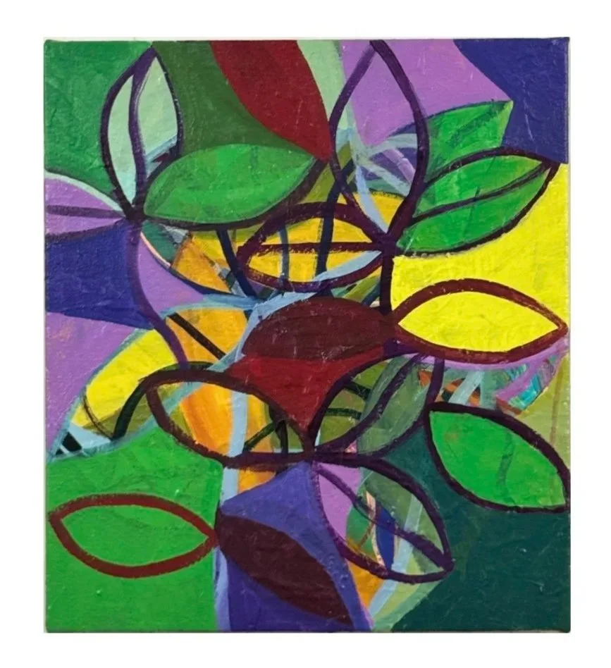 "Lucky Garden." 2026. Acrylic on canvas. 20" x 18". 