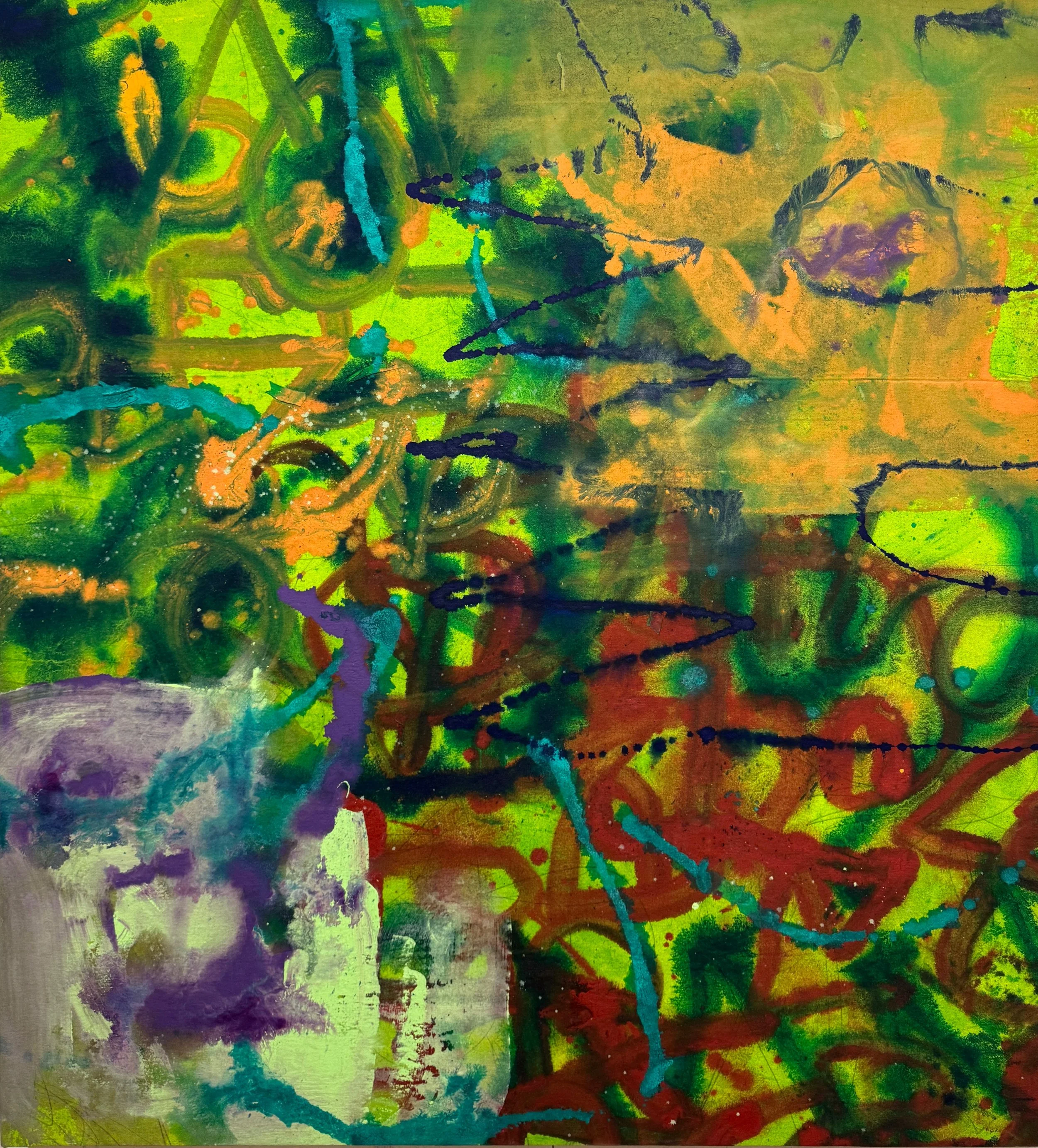 “Green Creeper.” 2026. Acrylic and graphite on canvas. 51” x 47”.