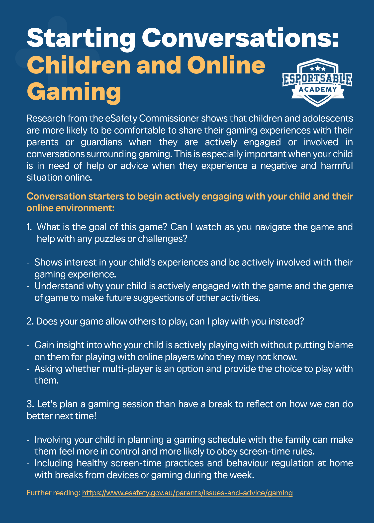 Starting Conversations for Parents