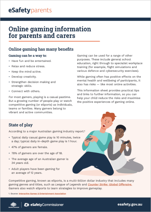 Online gaming information