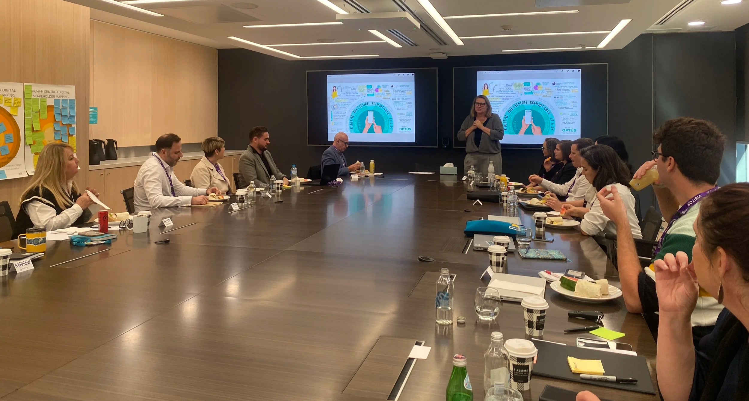 Graphic recording of leadership roundtable by Melbourne graphic recorder Kate Baxter, captured digitally on iPad