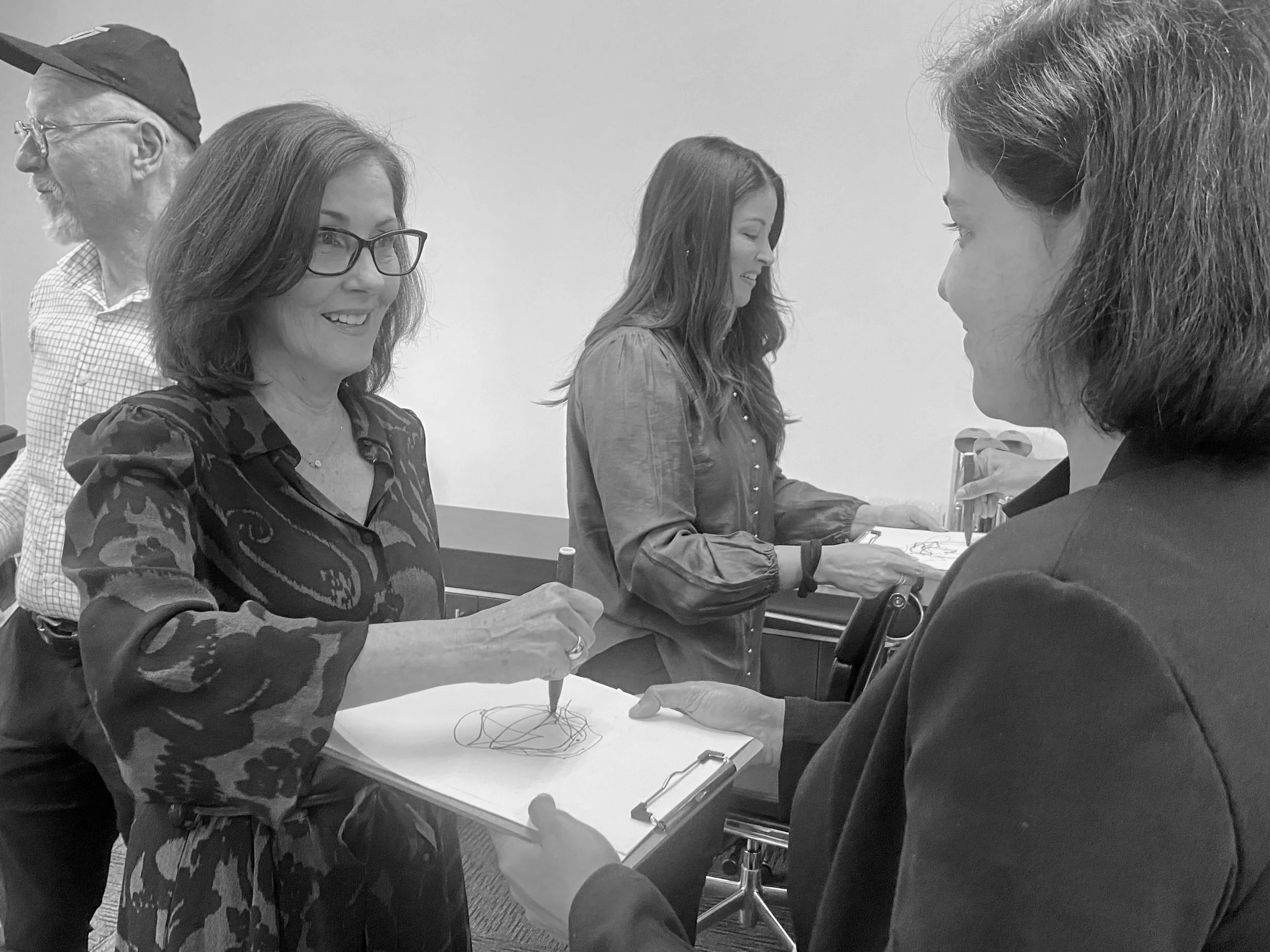 Drawing workshop activity lef by Australian artist Kate Baxter