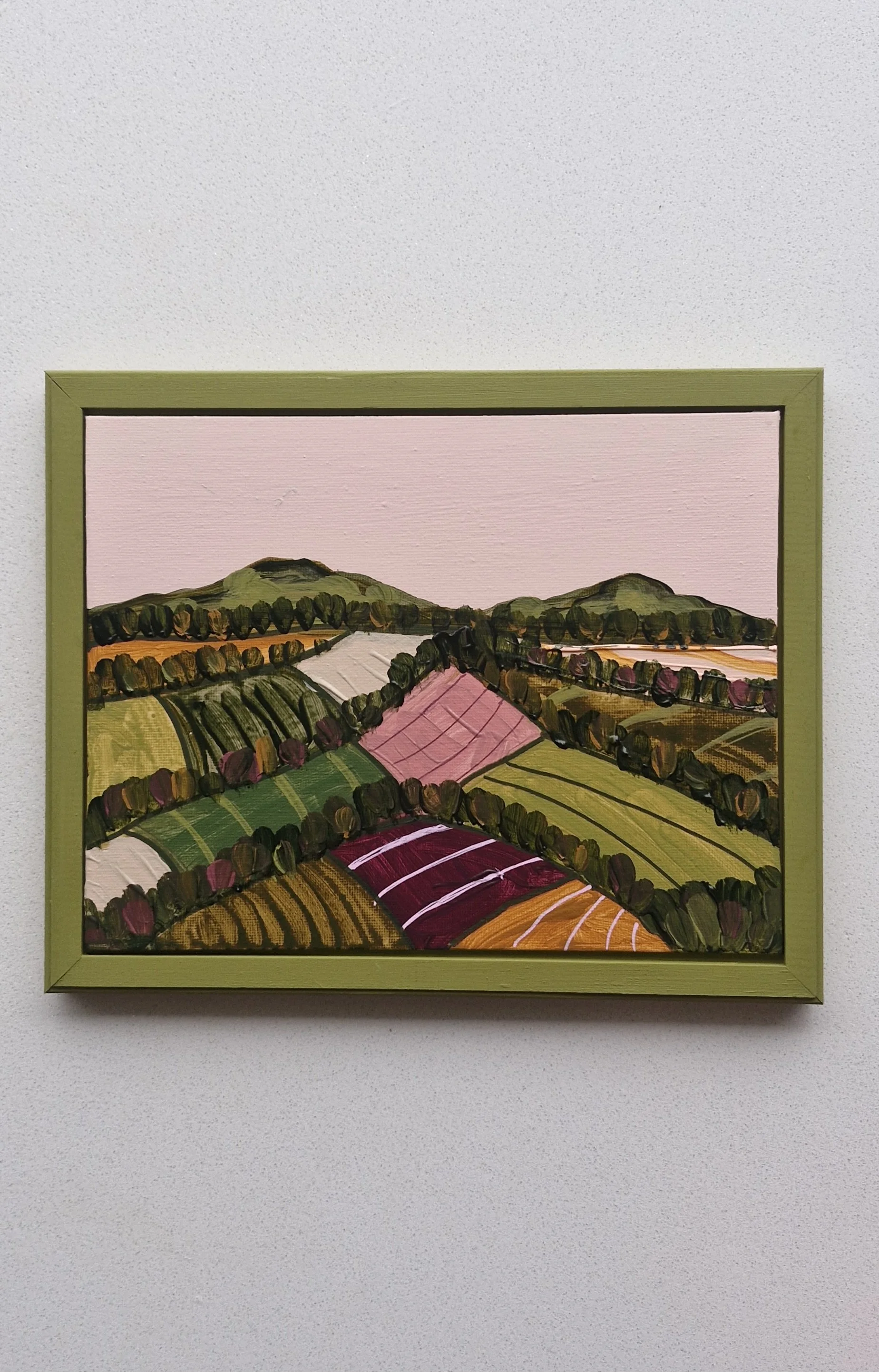 Patchwork Valley - Moss Green Frame