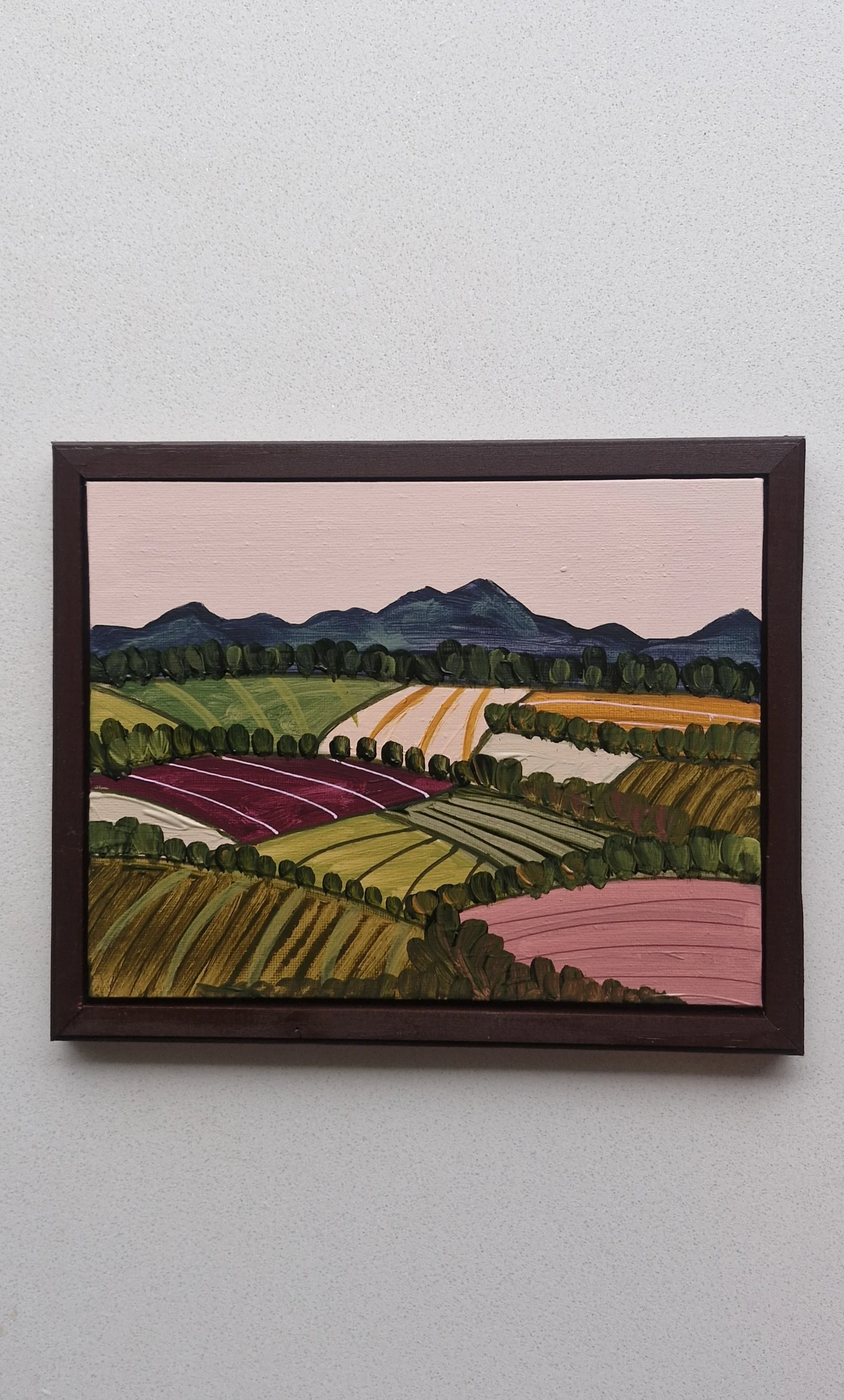 Patchwork Valley - Dark brown frame