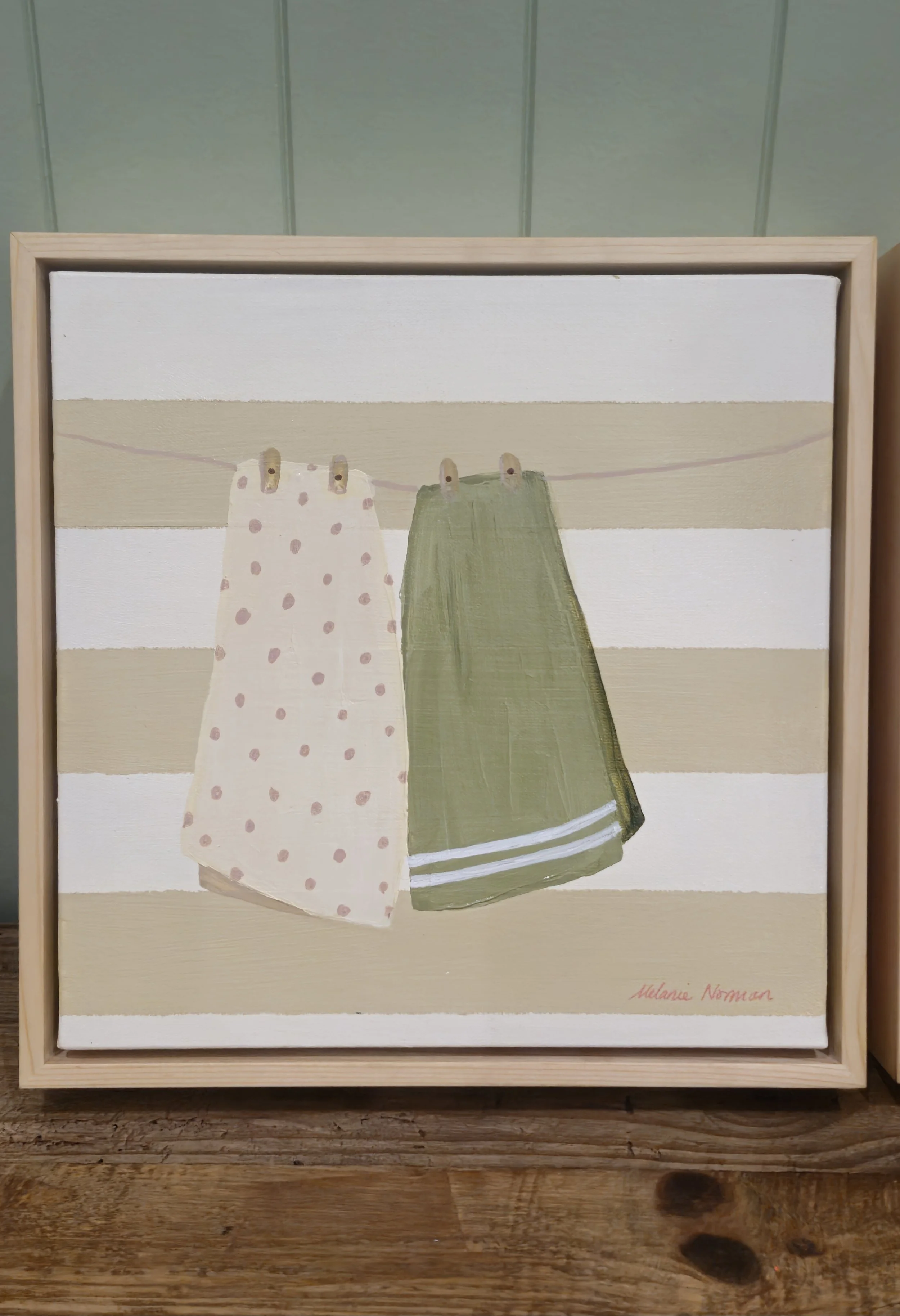 Beige Country Stripes Olive