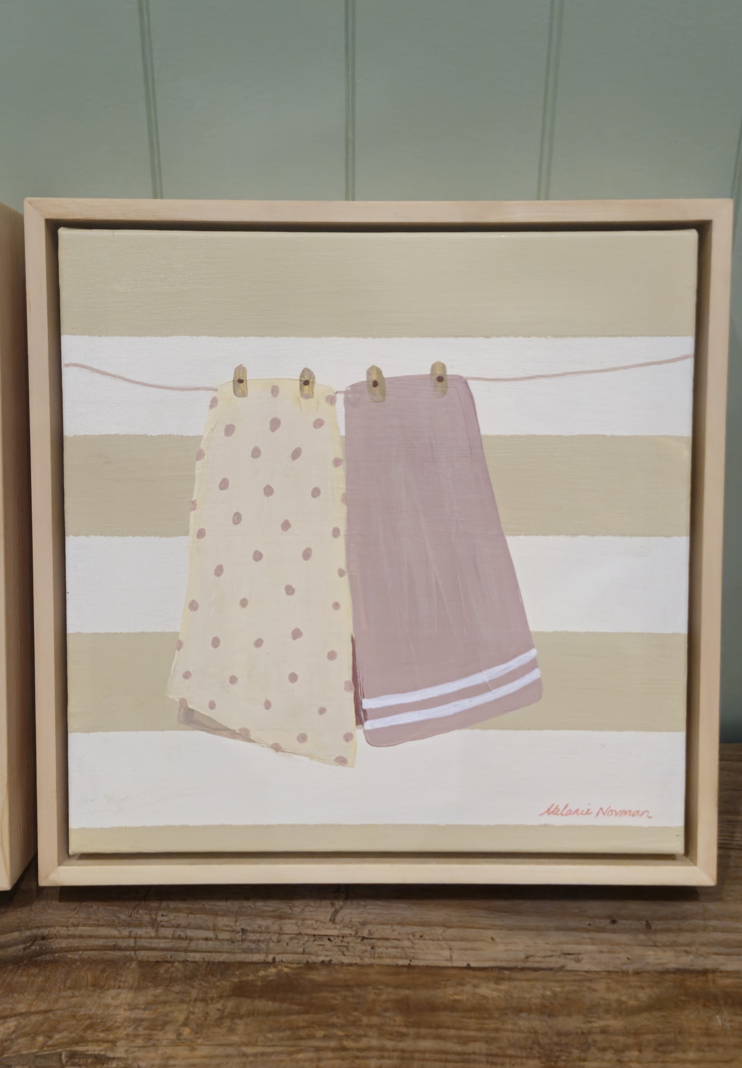 Beige Country Stripes Dusty Pink