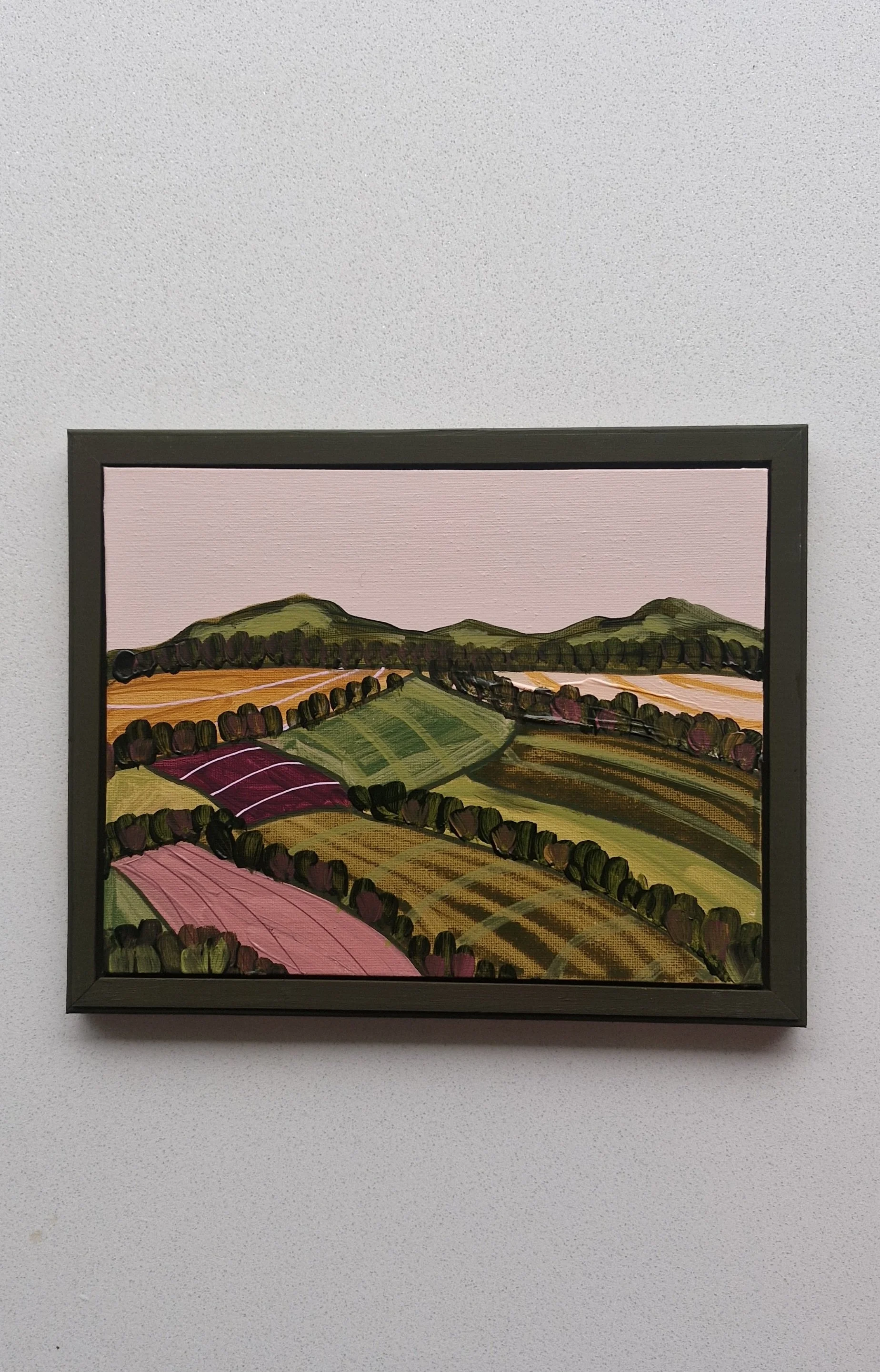 Patchwork Valley - Olive Frame