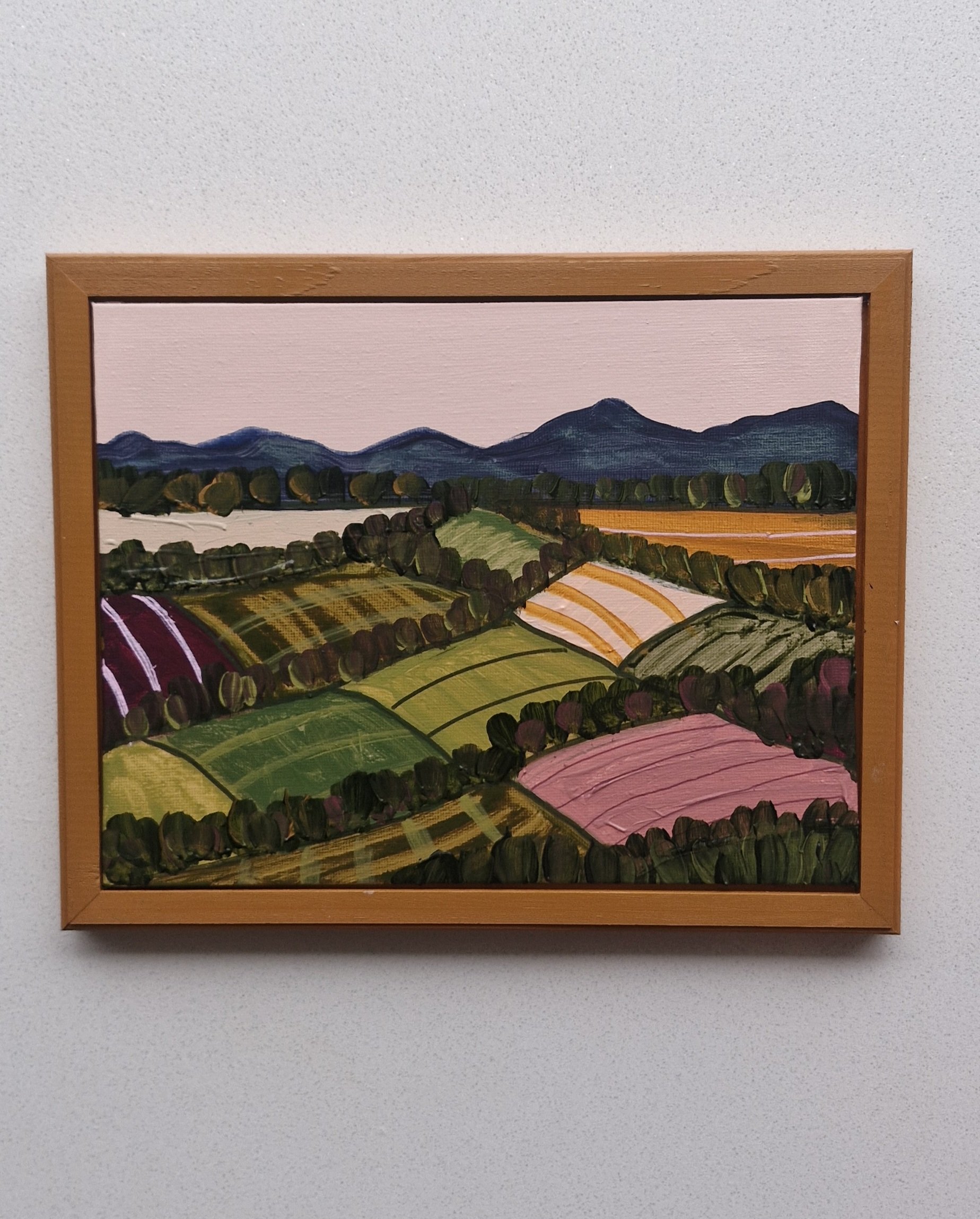 Patchwork Valley - Yellow Ochre Frame