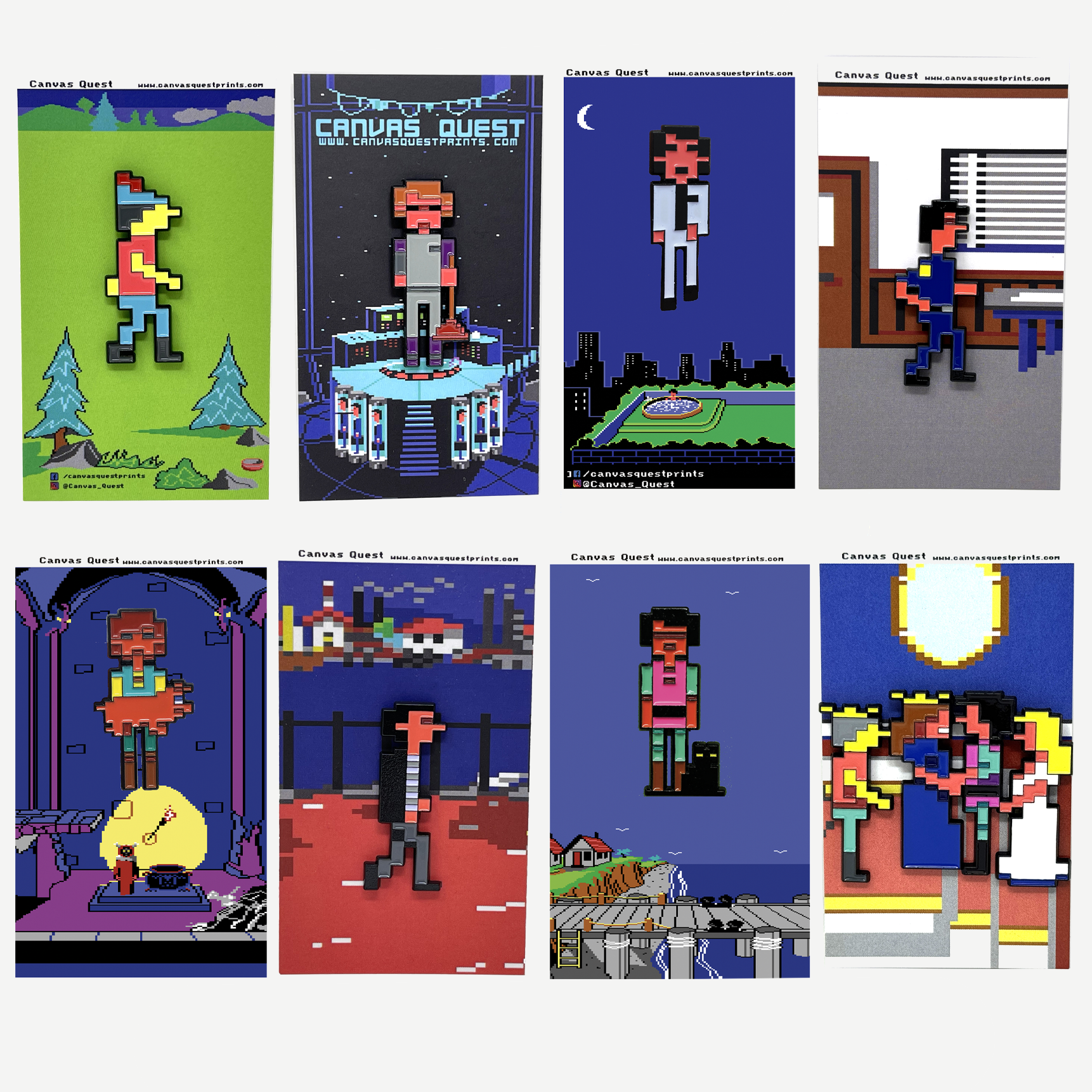 Sierra AGI Character Pin Collection I - 8 Pin Set