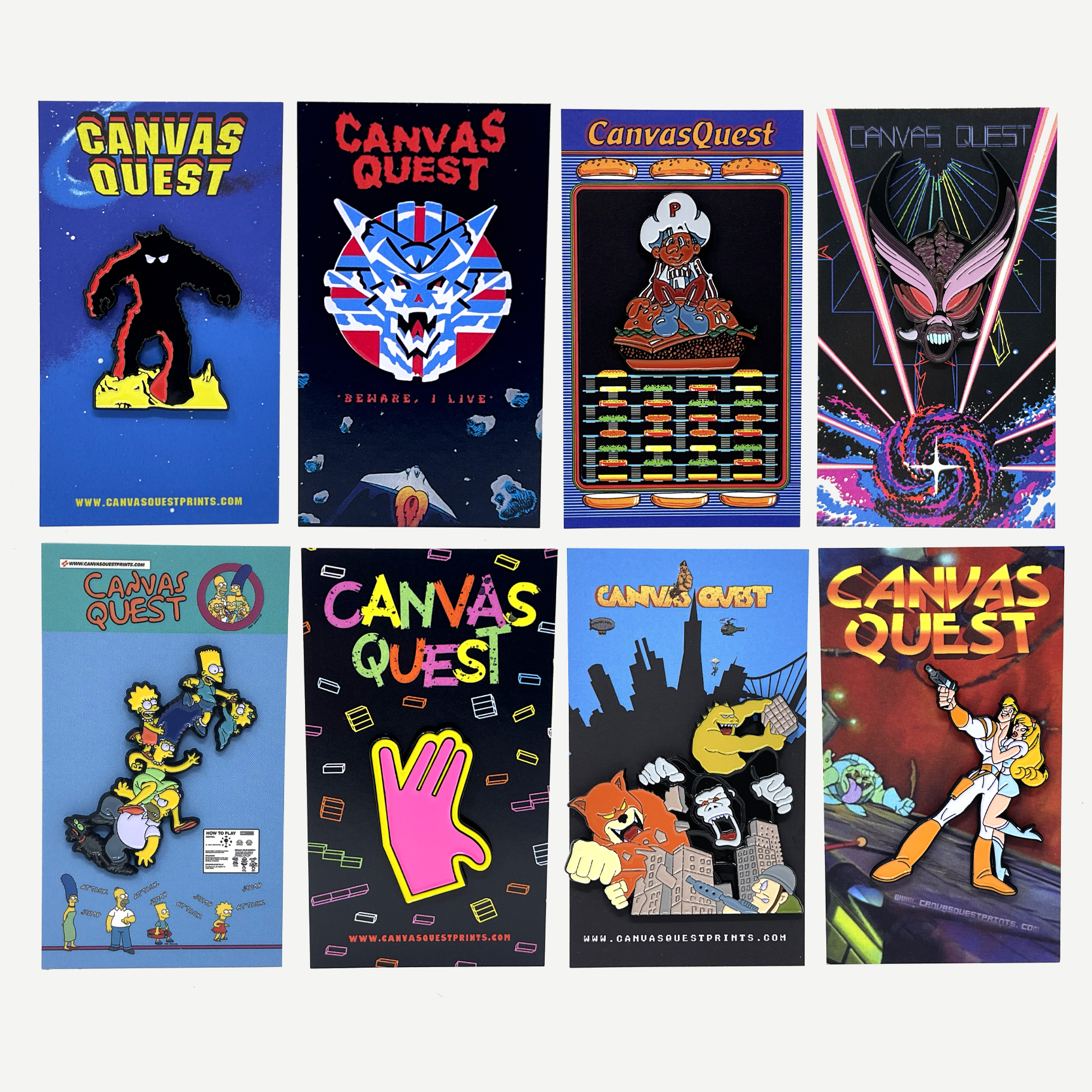 Arcade Classics - Collection VI - The Pink Collection - 8 pin set