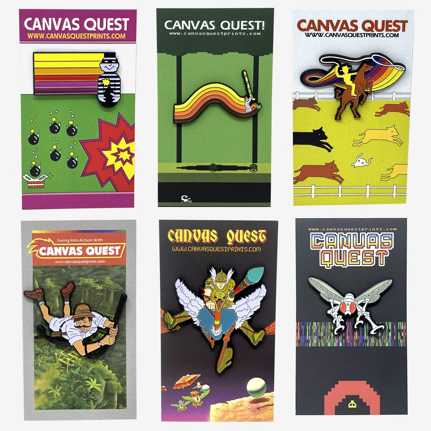 A2600 Box Art Pin Collection - 6 Pin Set