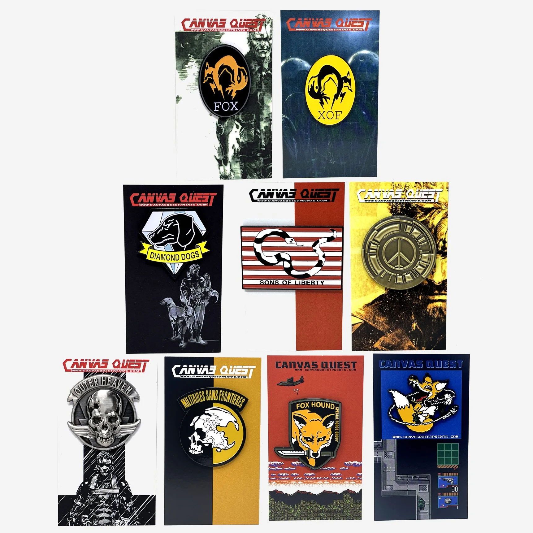 MGS Emblem Pin Collection - 9 Pin Set