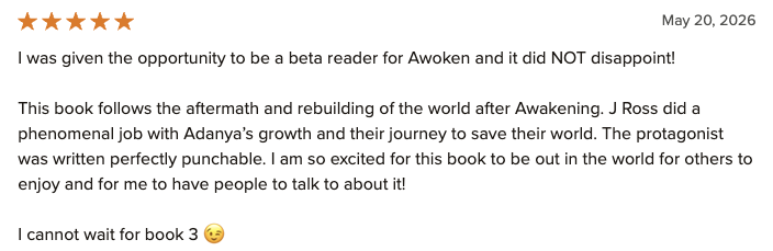 Screenshot of a book review