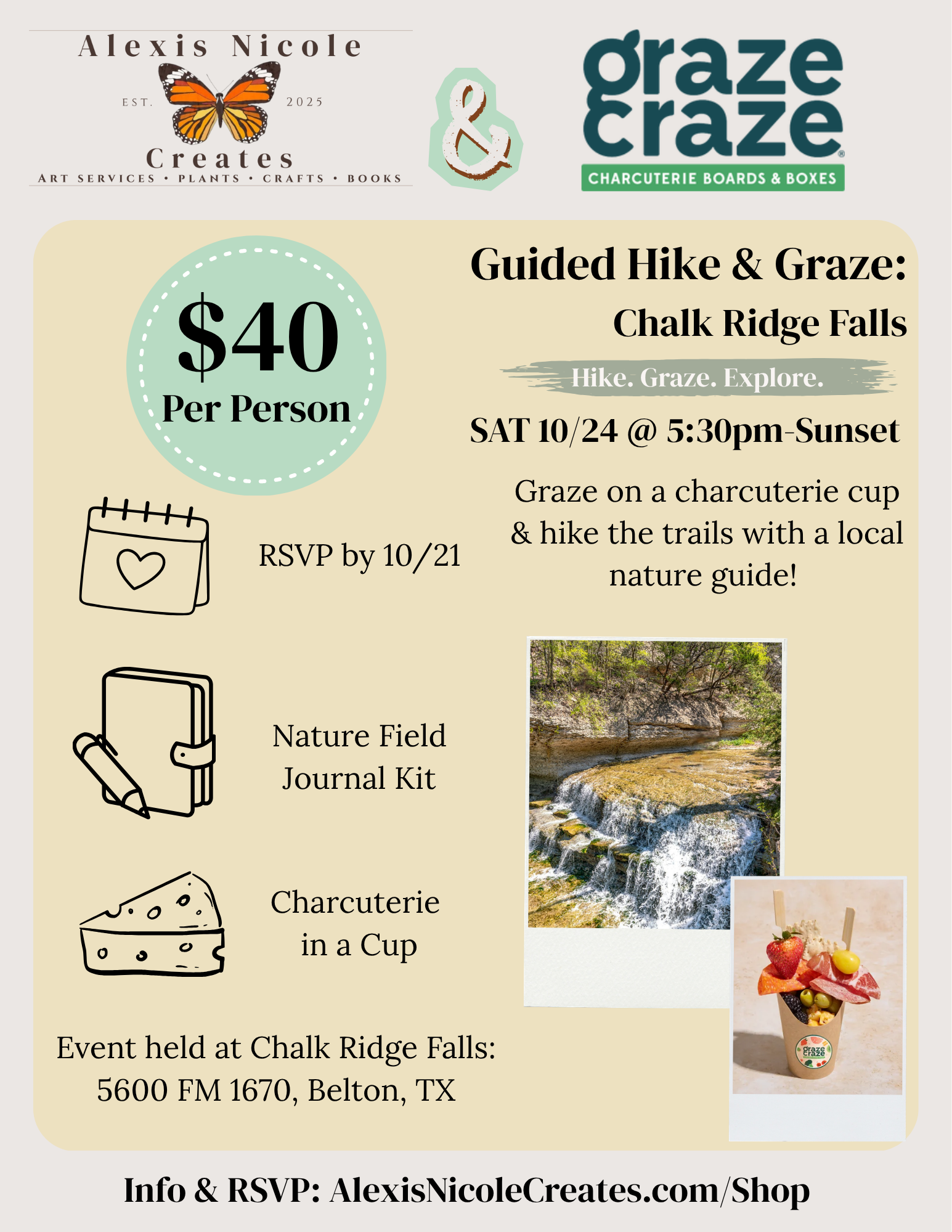 Guided Hike & Graze: Chalk Ridge Falls