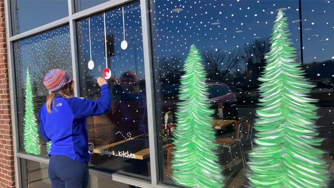 Multiple Holiday Window Paintings - Package Deal (deposit)