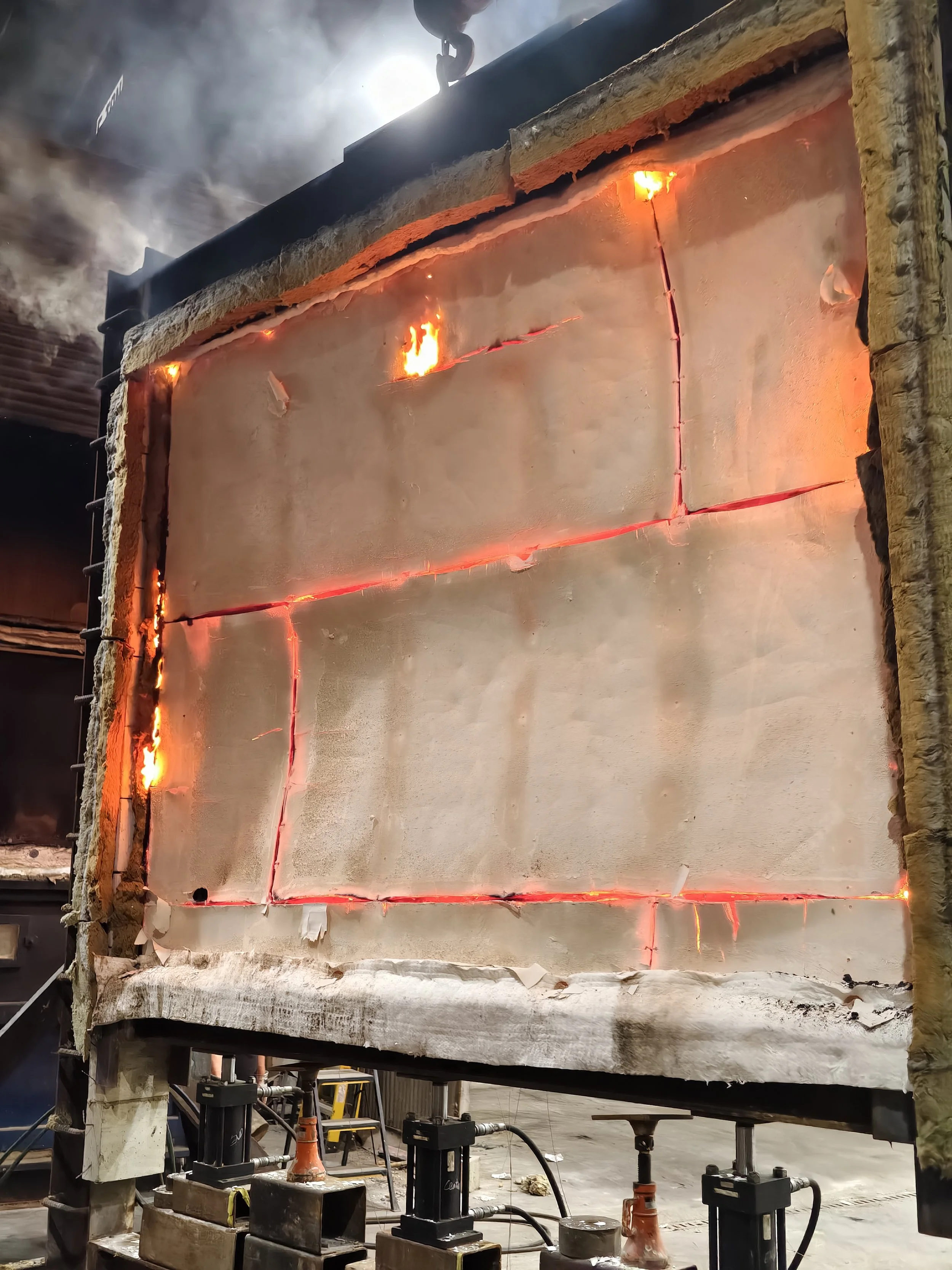 ULC S101 ASTM E119 Fire Endurance Test FiberFrame FiberLok Load Bearing Structural Wall Panel 1 hour 1hr