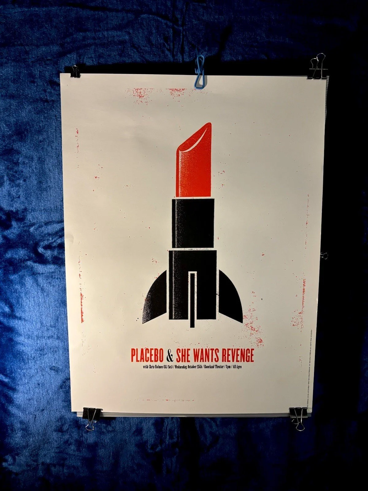 Placebo and She Wants Revenge Original Silk Screen Poster 18x24