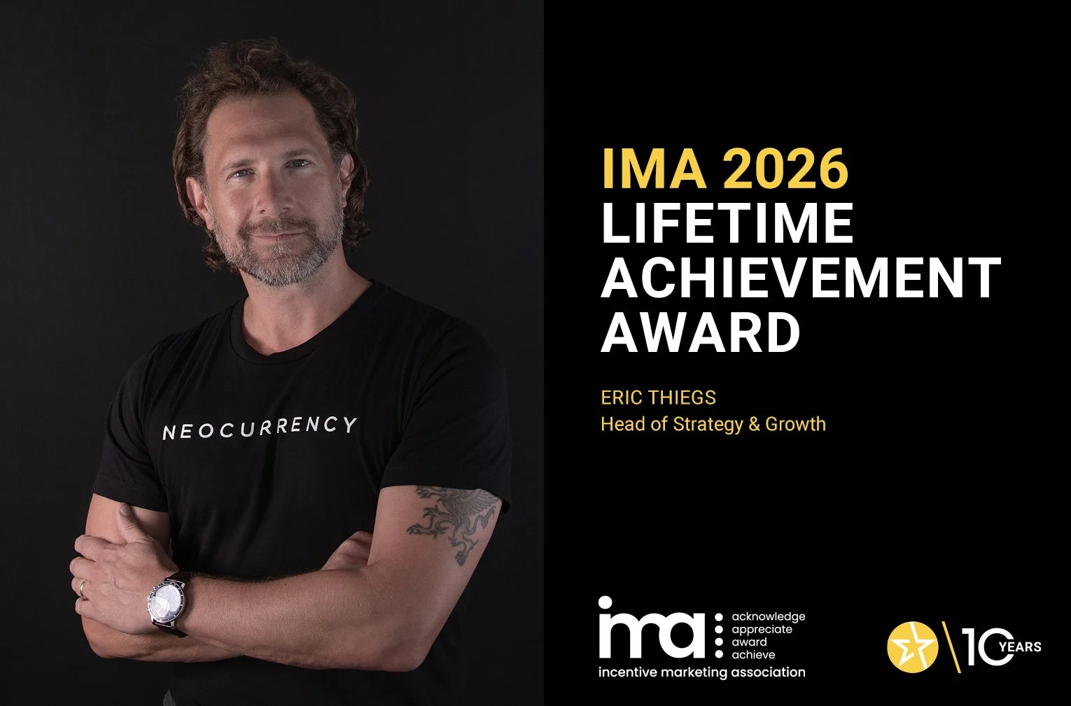 NeoCurrency Executive Eric Thiegs Receives IMA Lifetime Achievement Award