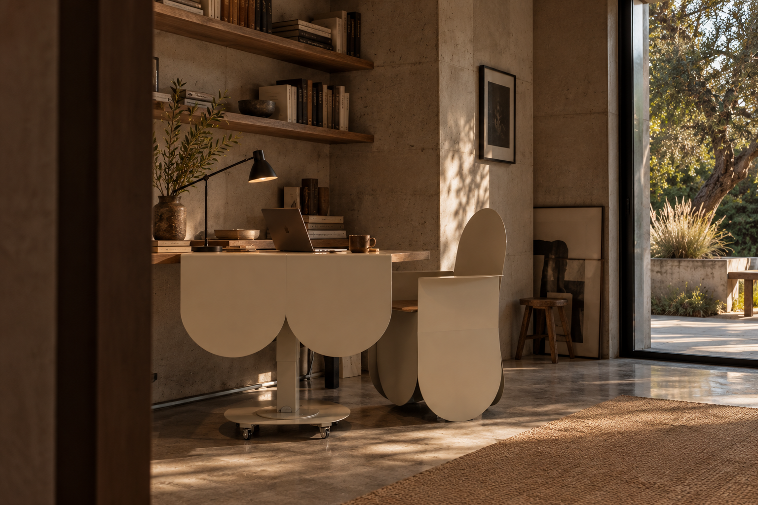 Sunlit Scalloped Desk Study.png