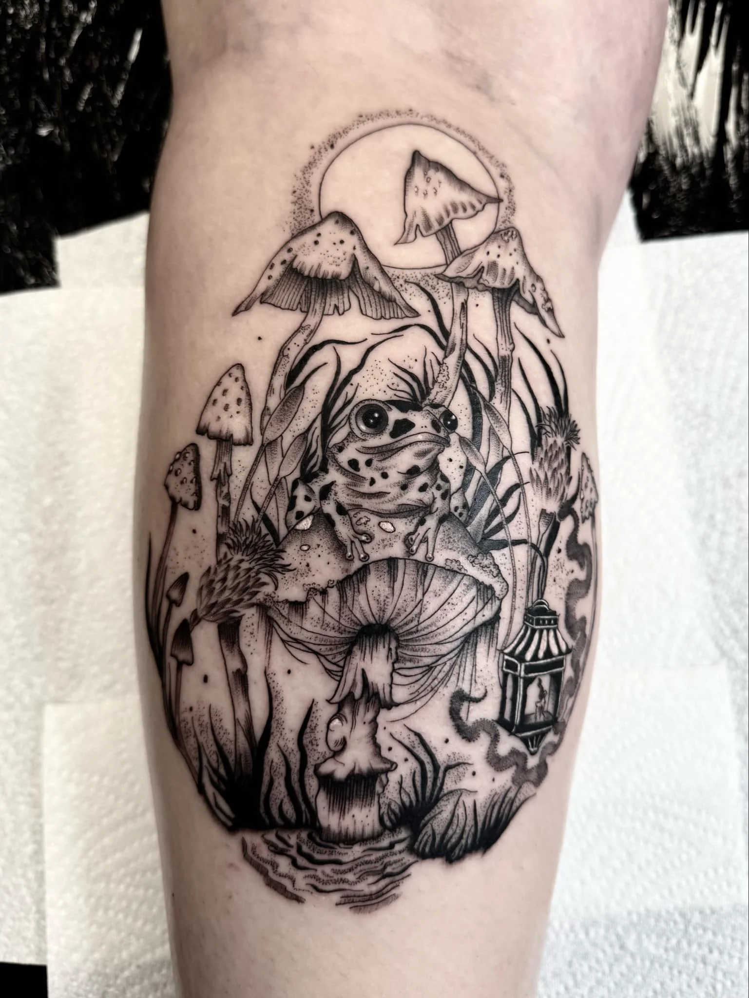 Frog mushroom tattoo.JPG