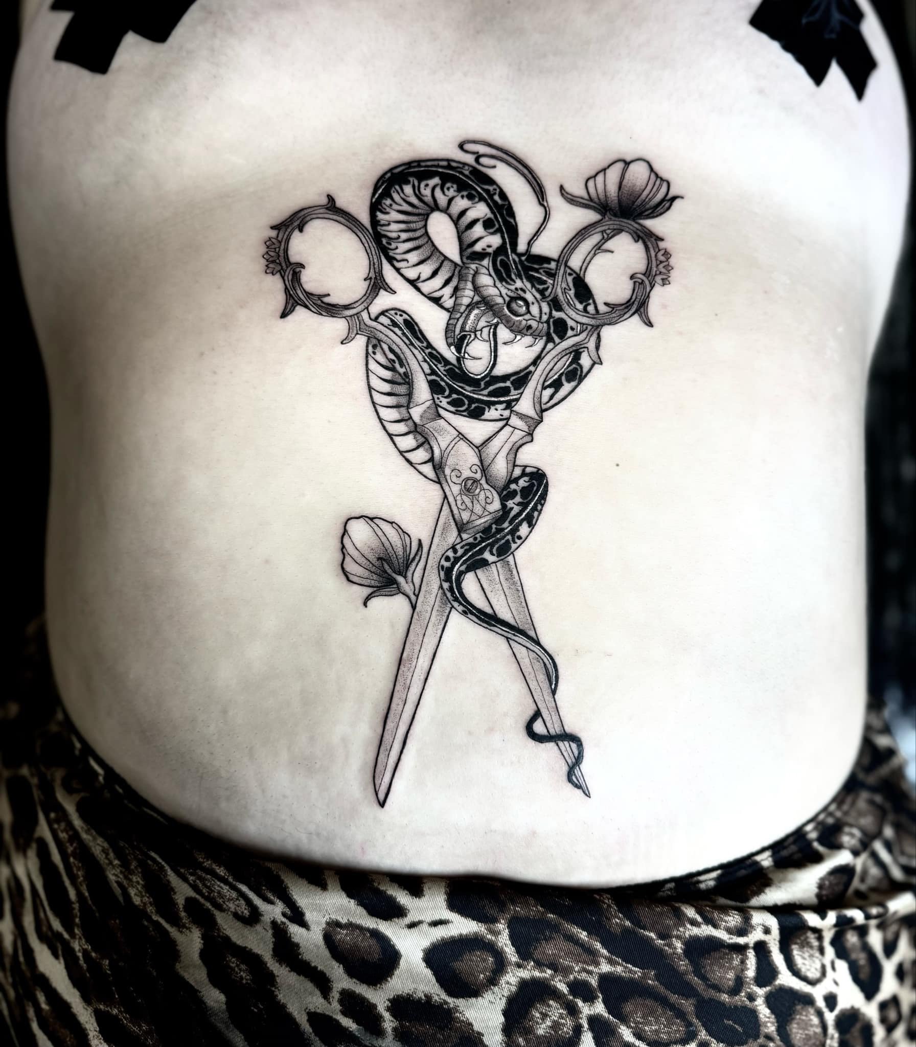 Snake scissors tattoo.JPG