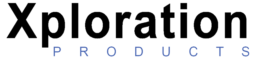 Xploration Products logotype Blue and Black