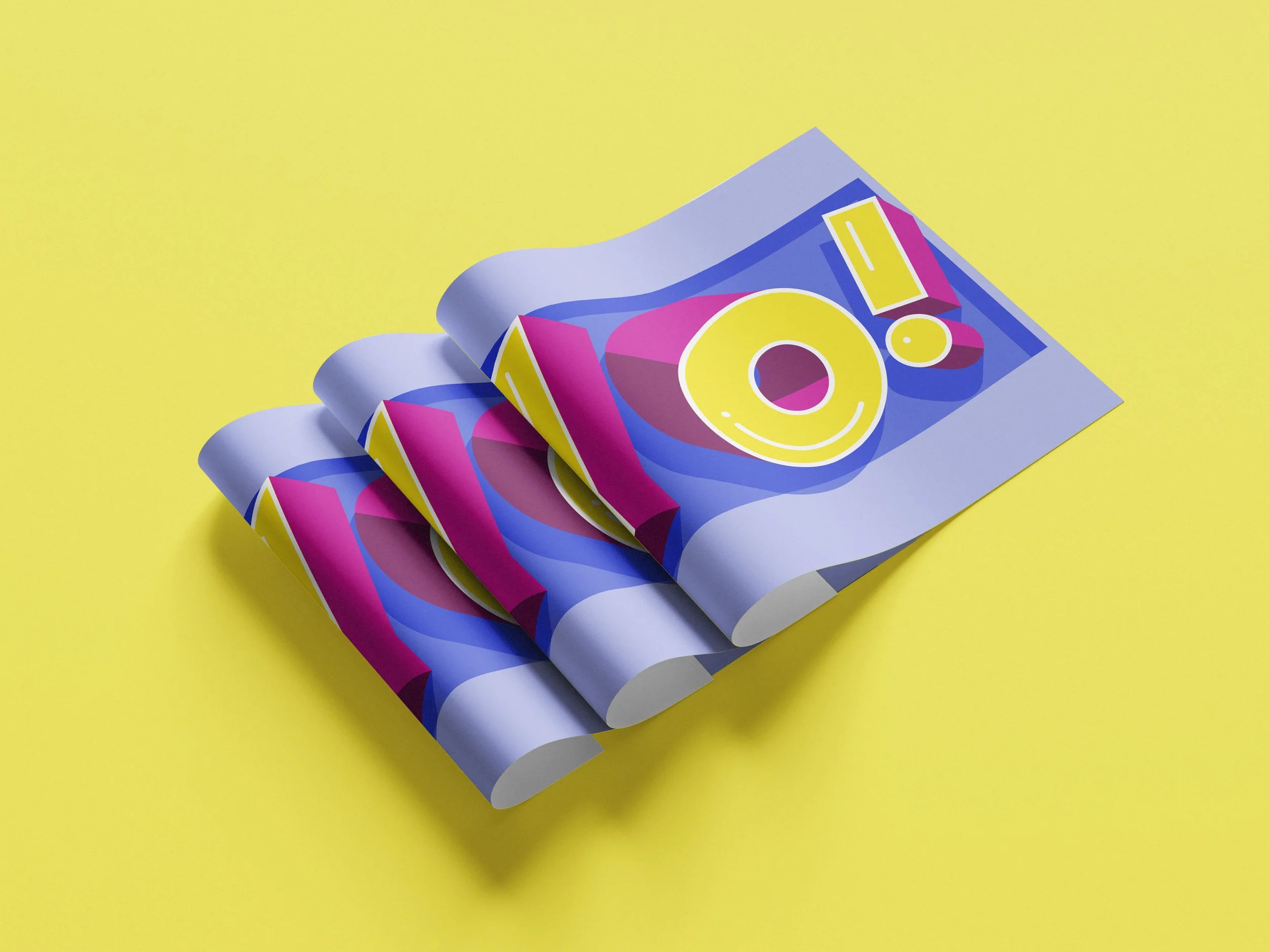 YO! giclée print detail, limited edition of 7, hand-signed by Superflinda.