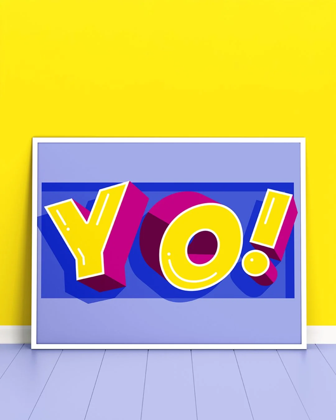 YO! A2 fine art print by Superflinda, originally a mural at Martinlaakso high school Vantaa.