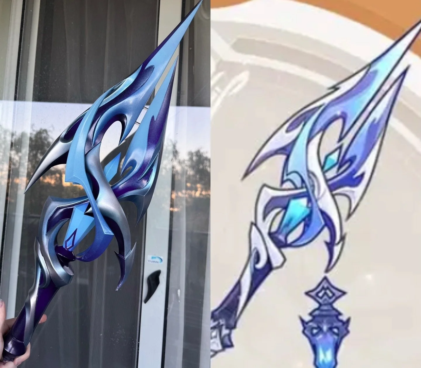 And a quick side by side of Flins polearm

#flins #flinscosplay #genshinimpact #genshincosplay