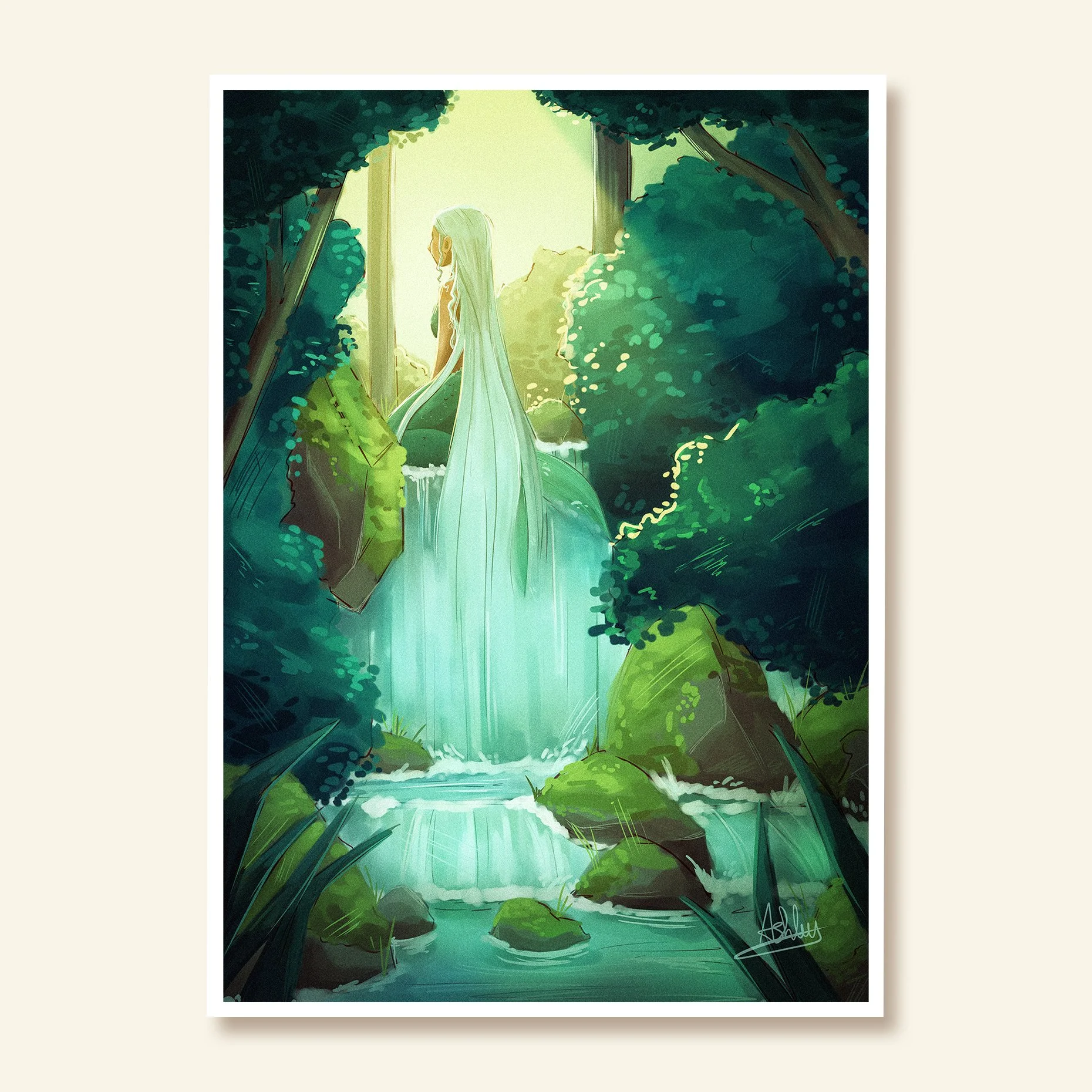 Mermaid Falls - Art print