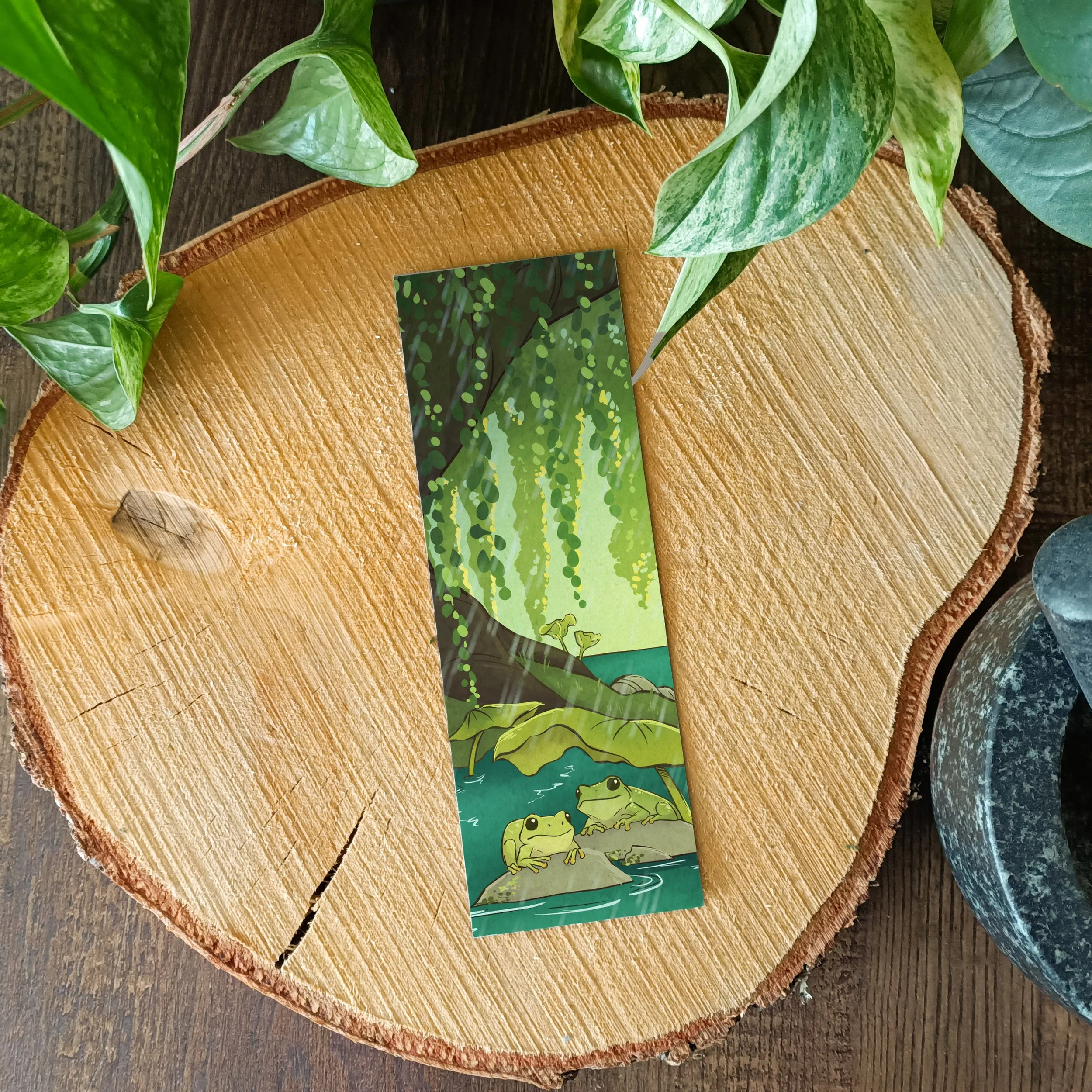 Rainy Frogs Bookmark