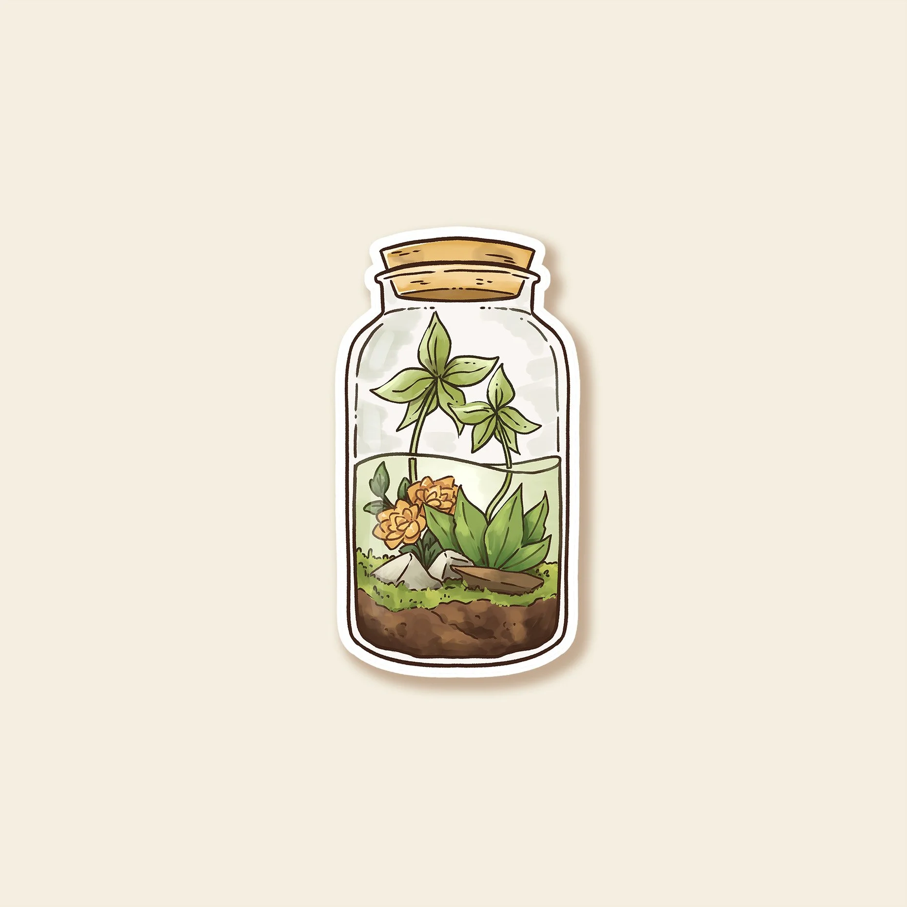 Terrarium Bottle - Sticker
