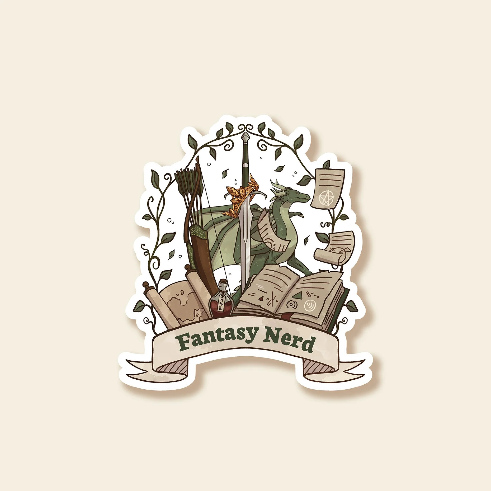 Fantasy Nerd - Sticker