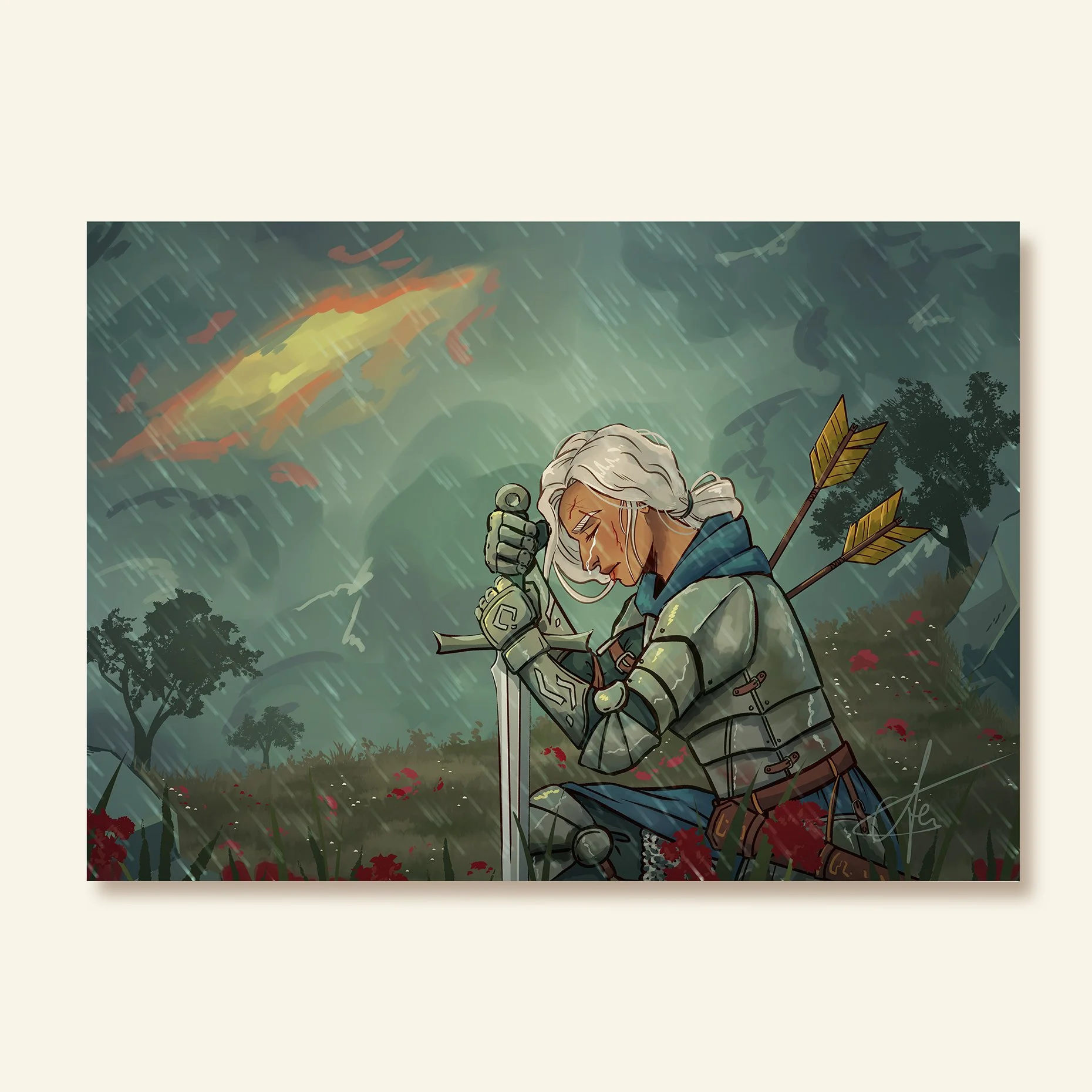 Lady Knight - Art print