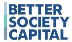 Text that reads 'BETTER SOCIETY CAPITAL' in bold blue letters.