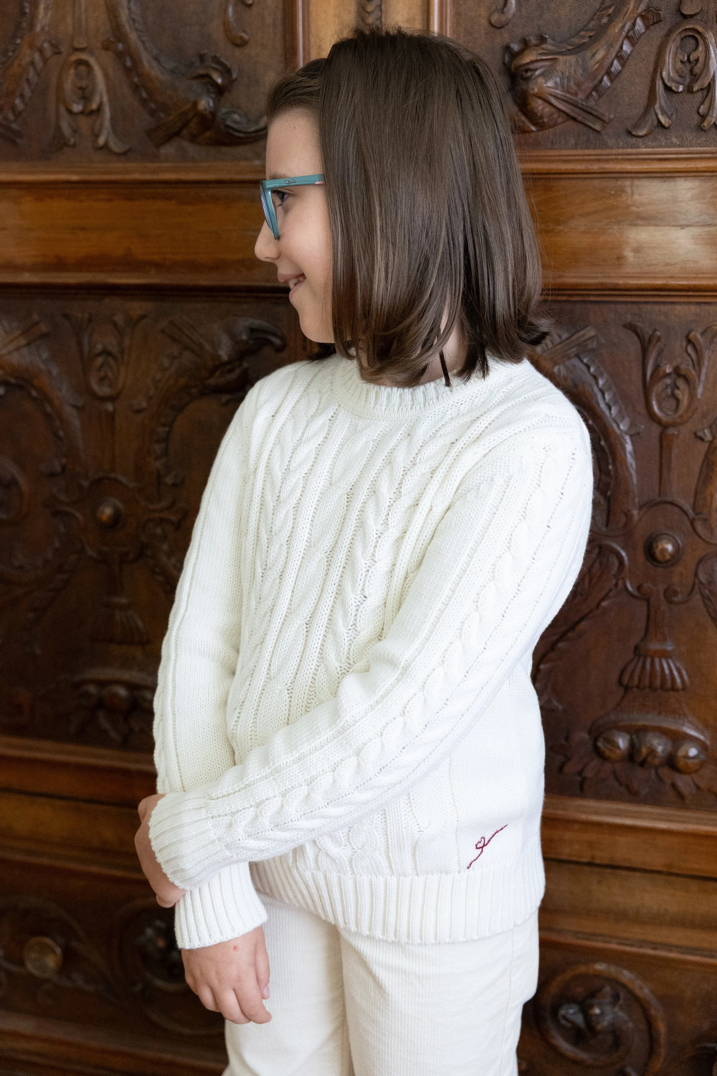 Girocollo bimba con trecce
Ricamo a mano personalizzabile
