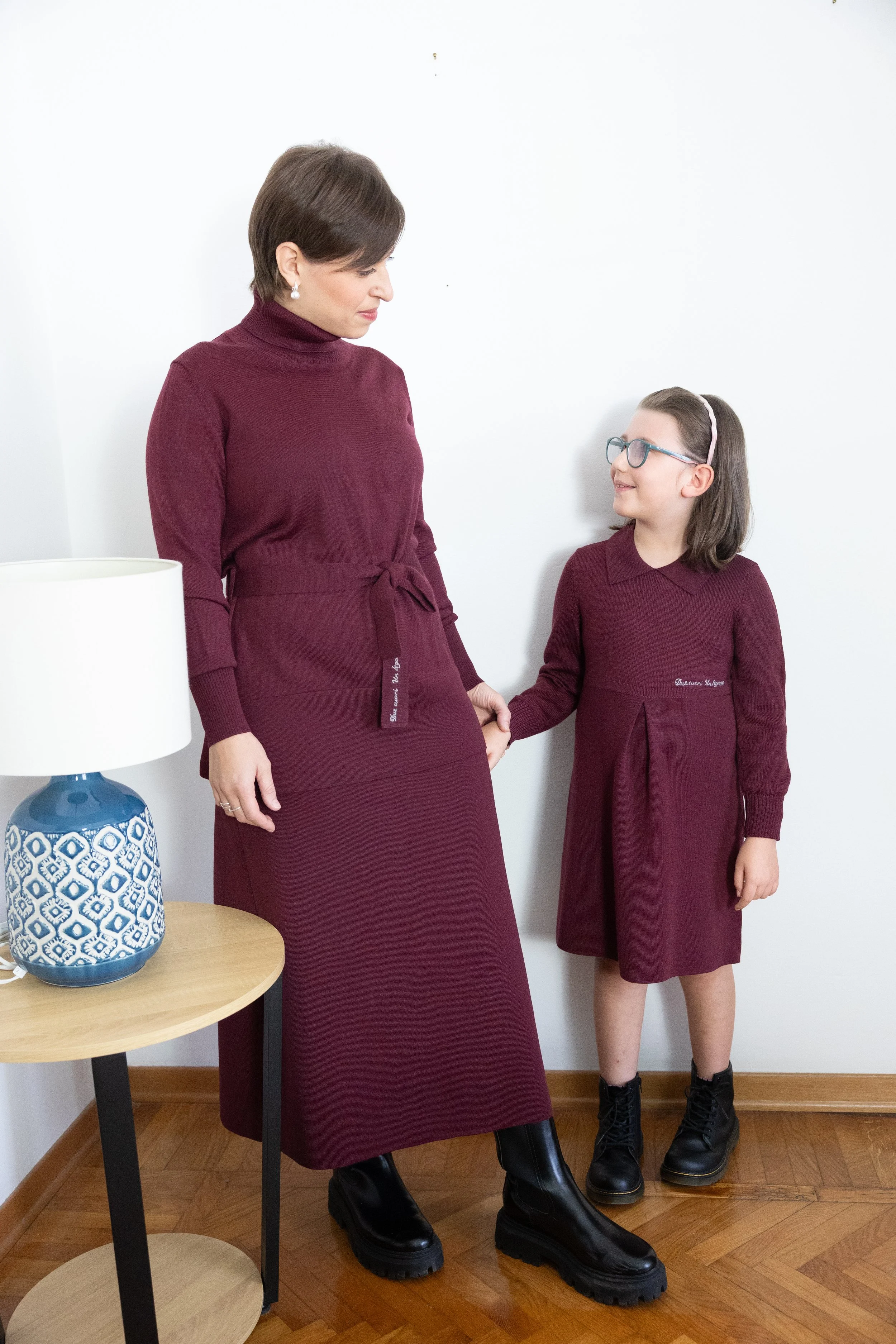 INSIEME
Gonna con dolcevita  e abito
100% Merino extrafine - 1 filo su 12
